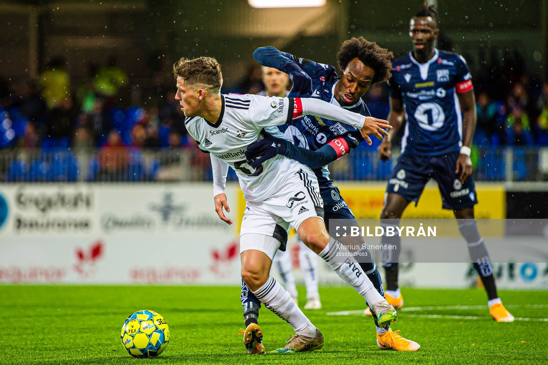 Carl Johan Holse Justesen of Rosenborg and Amin Soleiman