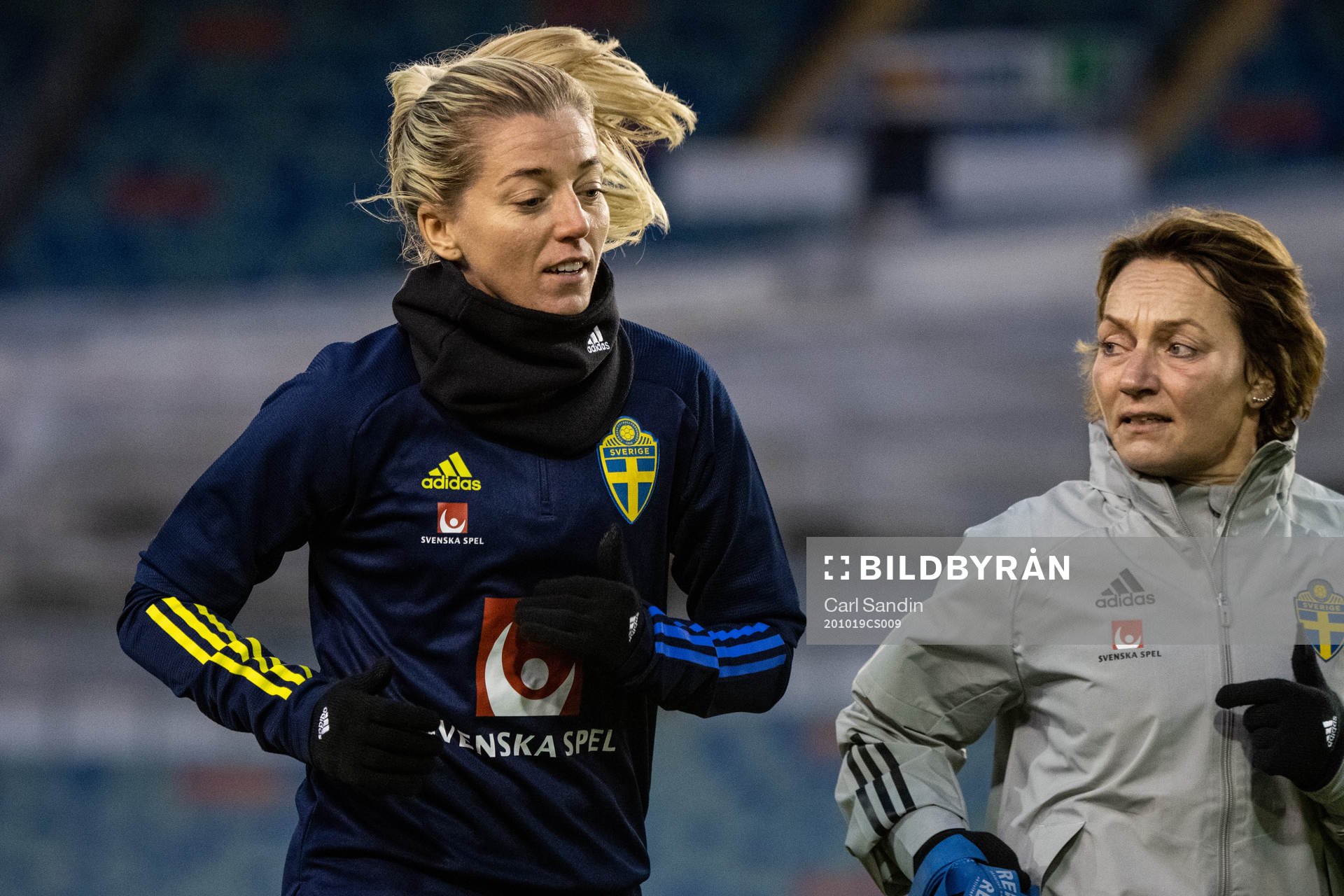 Linda Sembrant and physio therapist Annika Näsmark