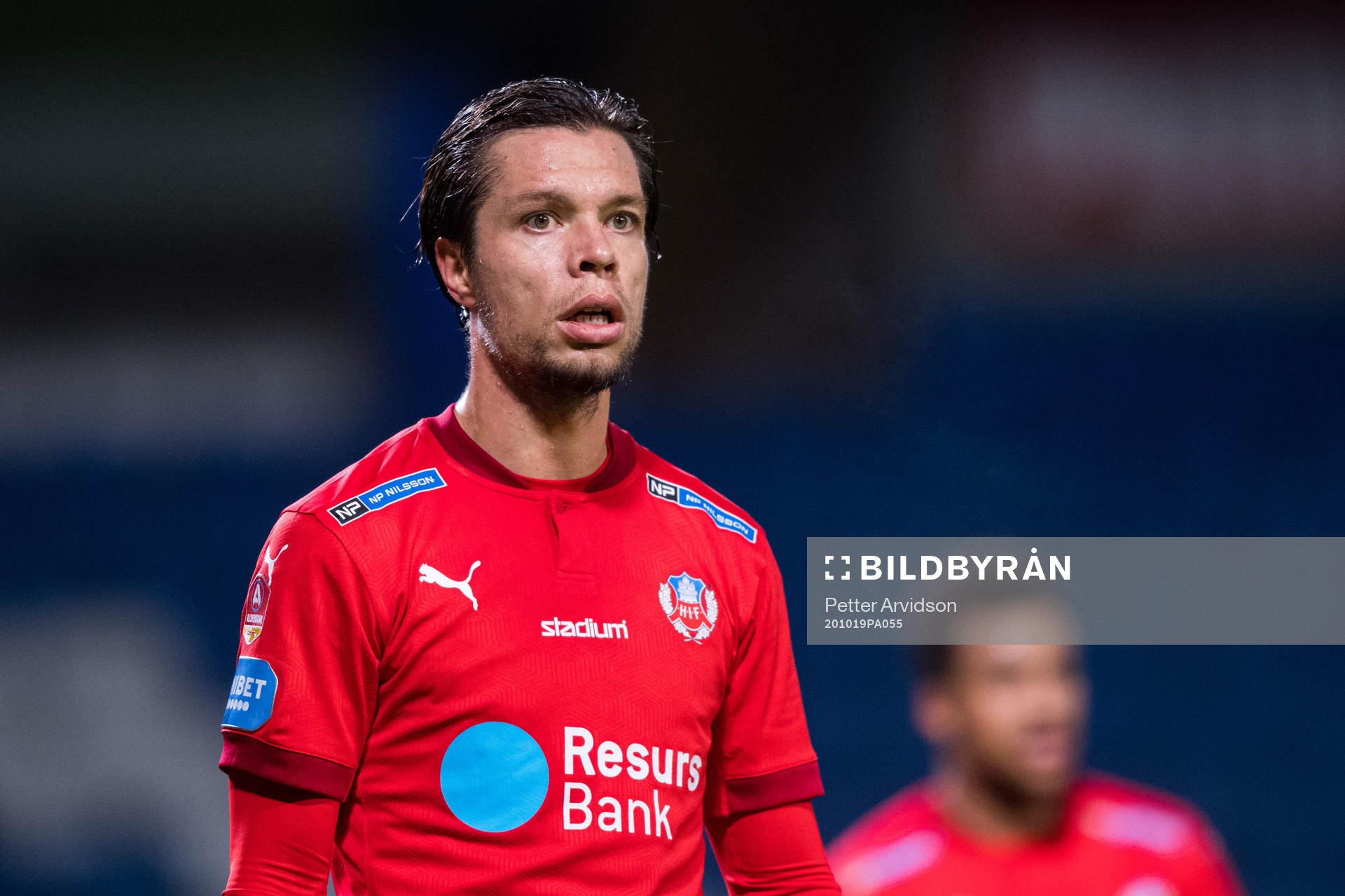 Helsingborgs Erik Figueroa under fotbollsmatchen i Allsvenskan mellan Helsingborg och Häcken den 19 oktober 2020 i Helsingborg.
