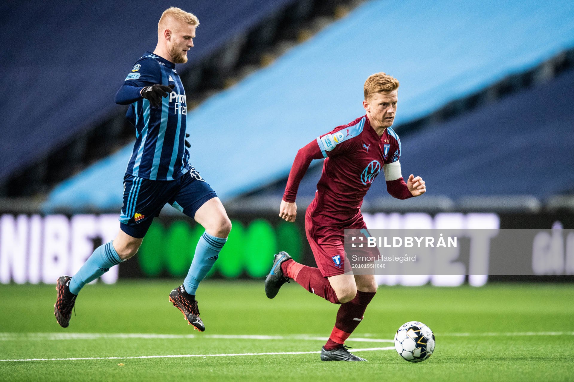 Djurgårdens Kalle Holmberg och Malmö FFs Anders