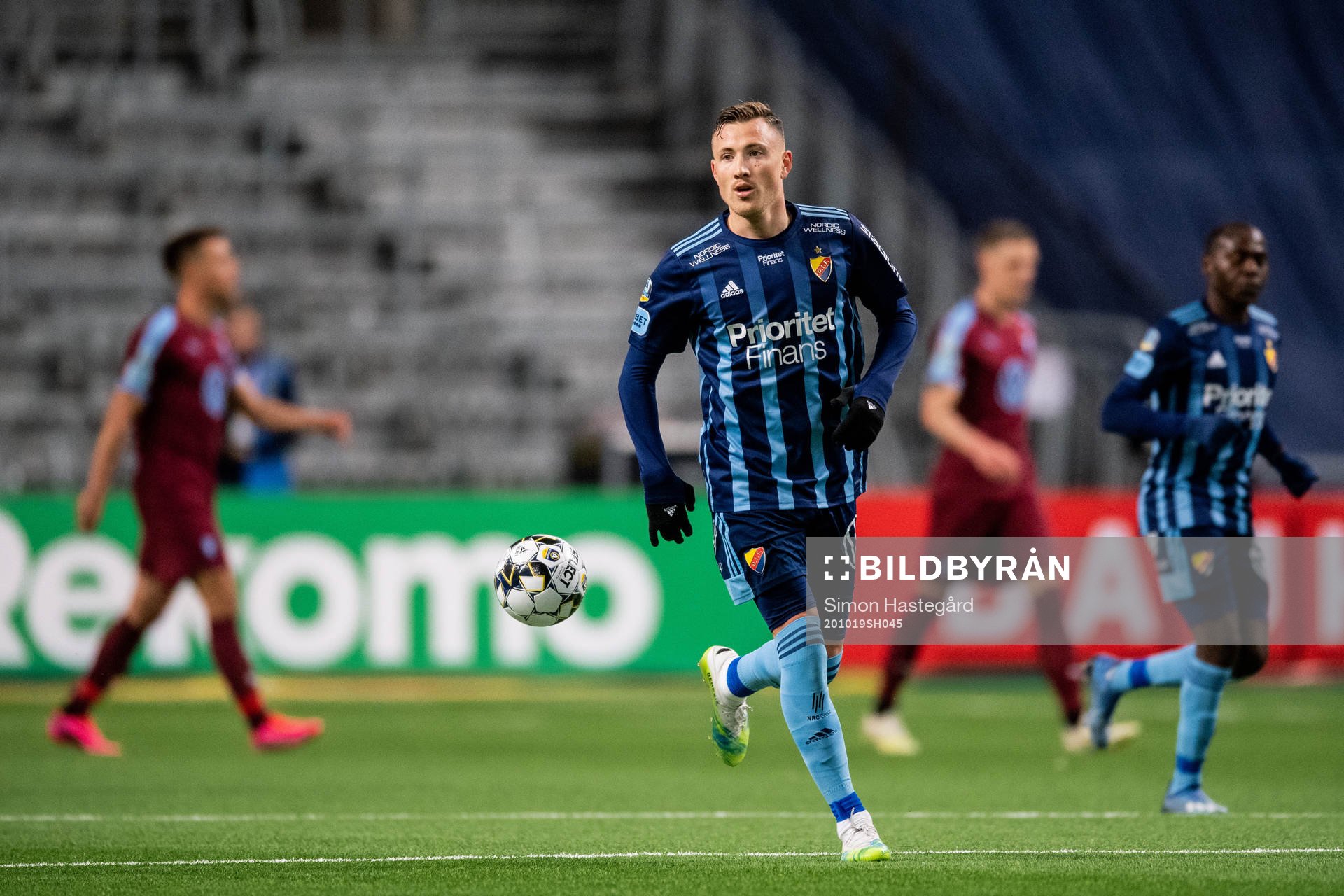 Djurgårdens Fredrik Ulvestad efter 1-2 under fotbollsmatchen i Allsvenskan mellan Djurgården och Malmö FF den 19 oktober 2020 i Stockholm.