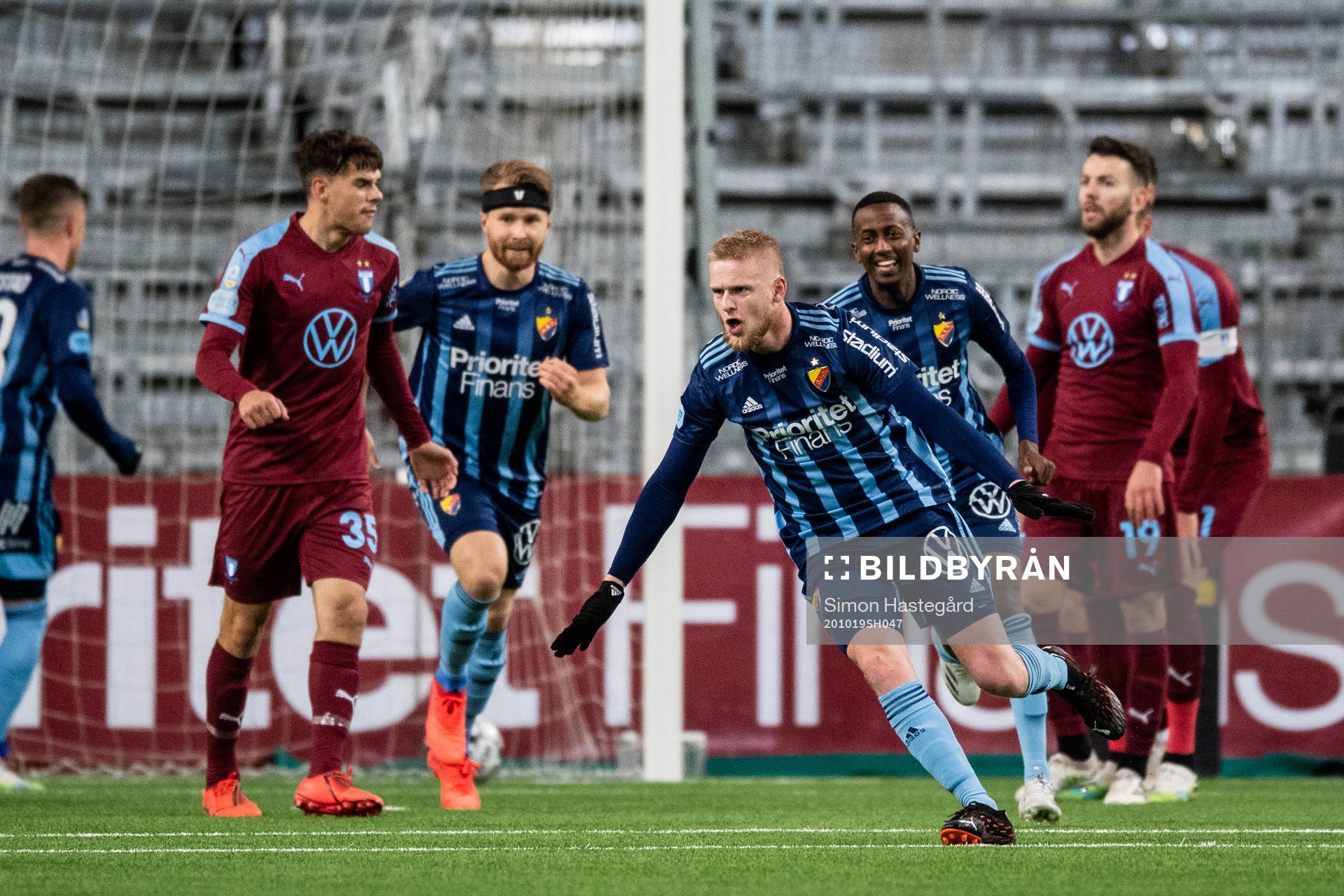 Djurgårdens Kalle Holmberg jublar
