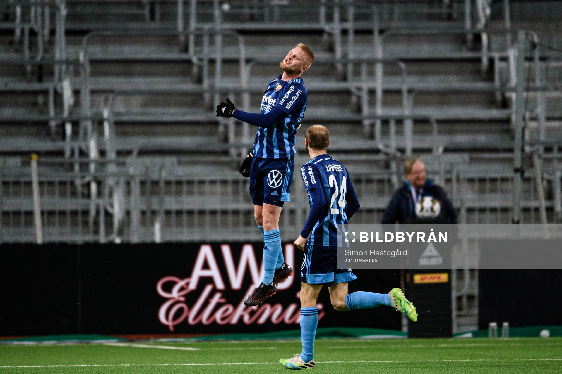 Djurgårdens Kalle Holmberg jublar