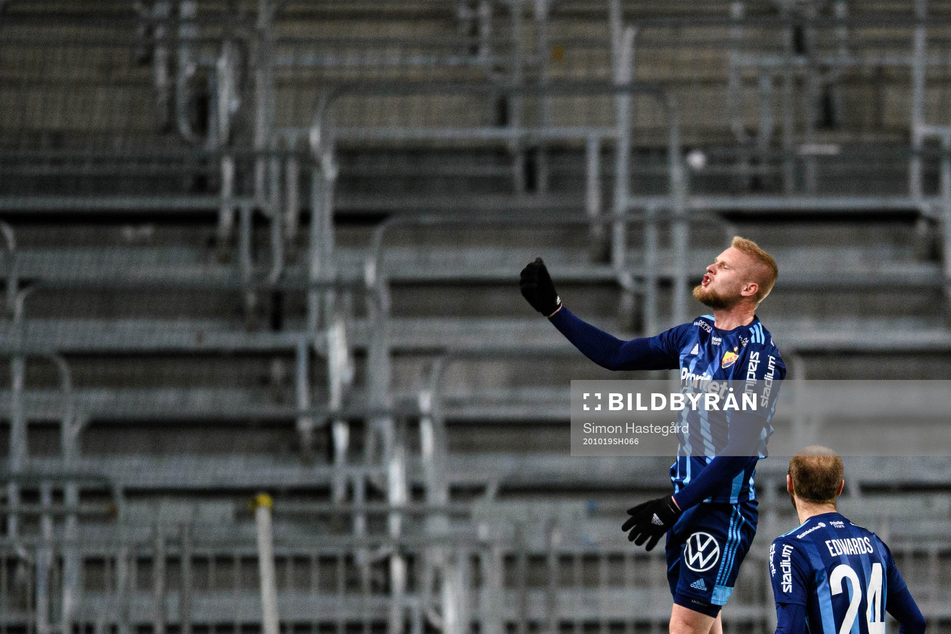 Djurgårdens Kalle Holmberg jublar