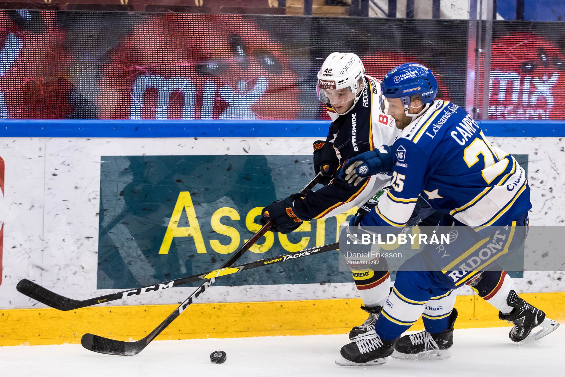 Djurgårdens Ludvig Hedström och Leksands Carter Camper