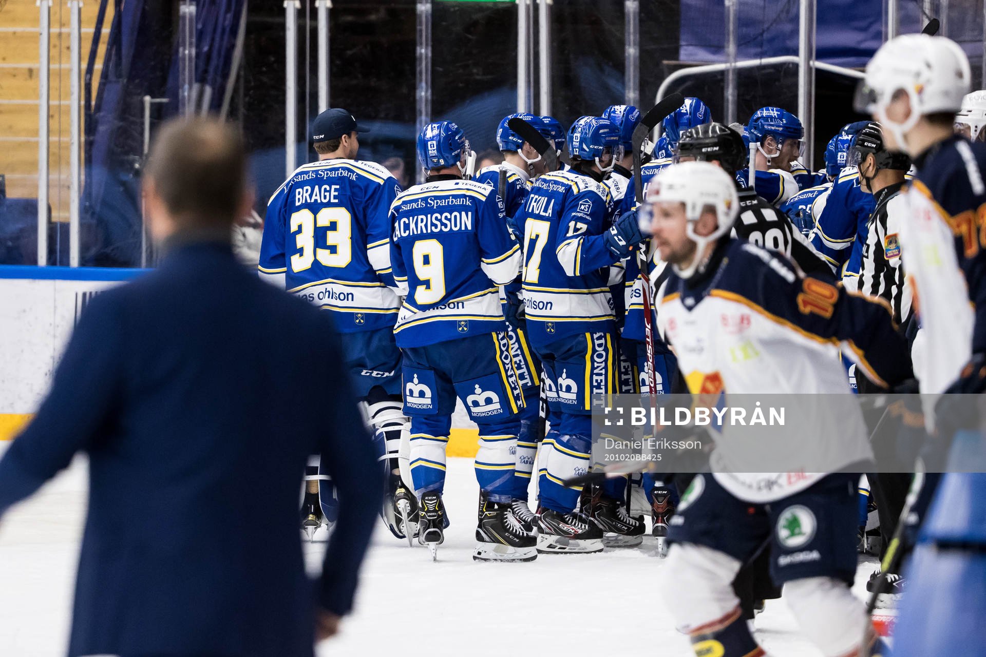Leksands spelarna jublar