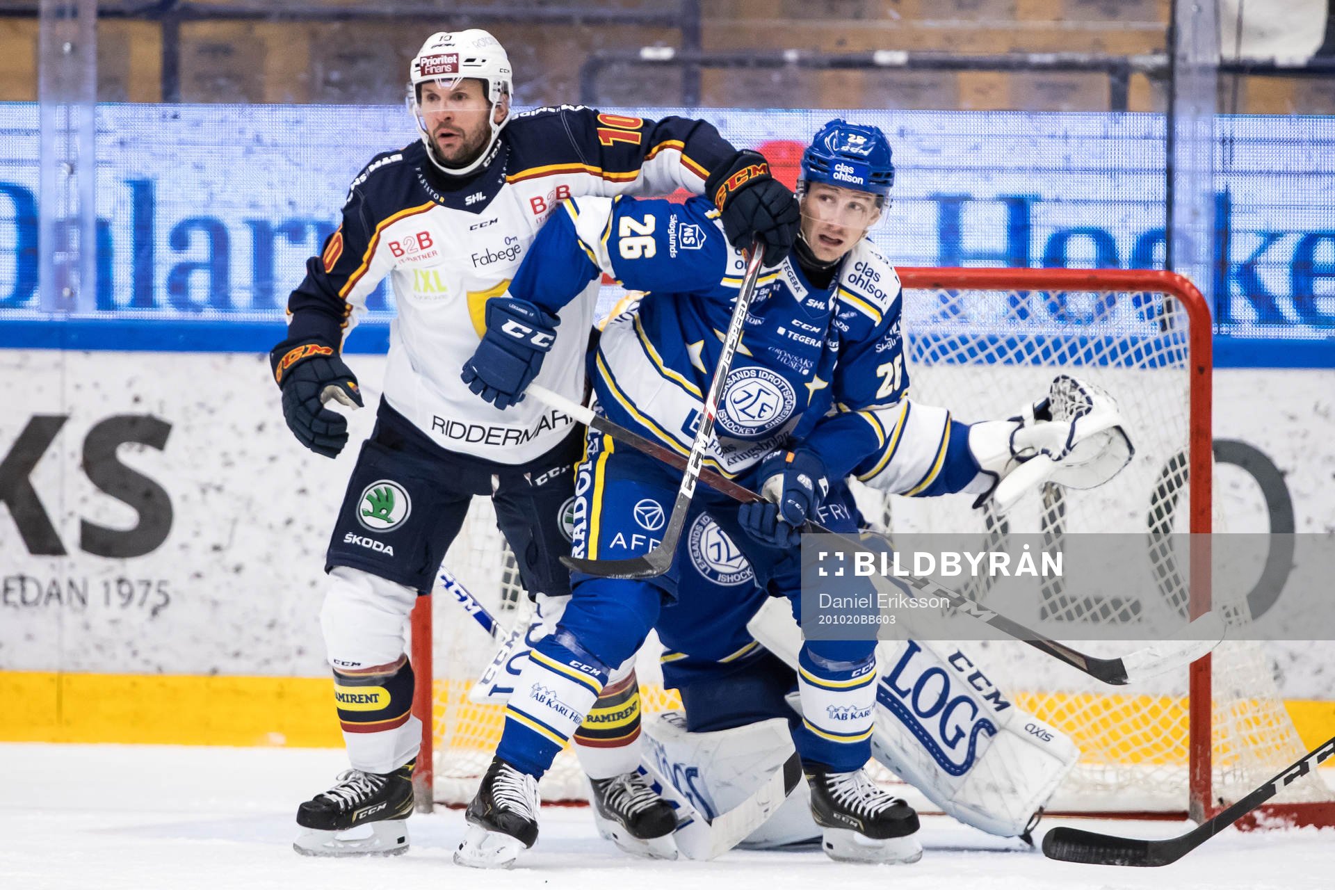 Djurgårdens Niclas Bergfors och Leksands Patrik Norén