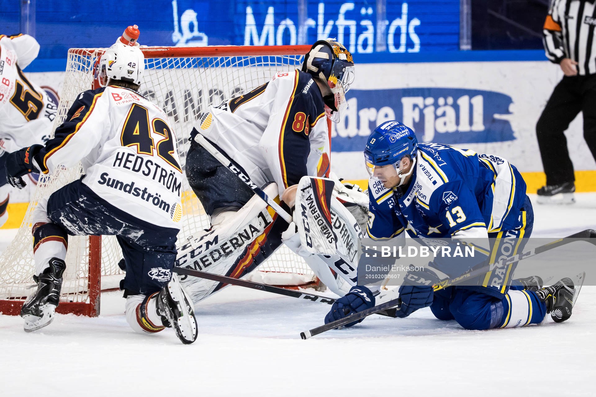 Djurgårdens målvakt Niklas Svedberg och Leksands Jon