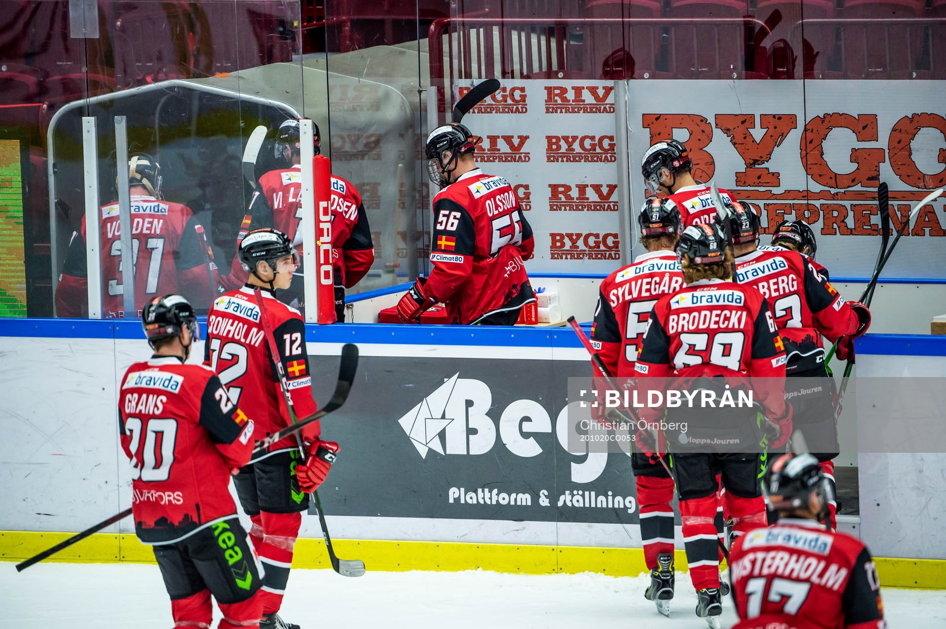 Malmö Redhawks spelare deppar