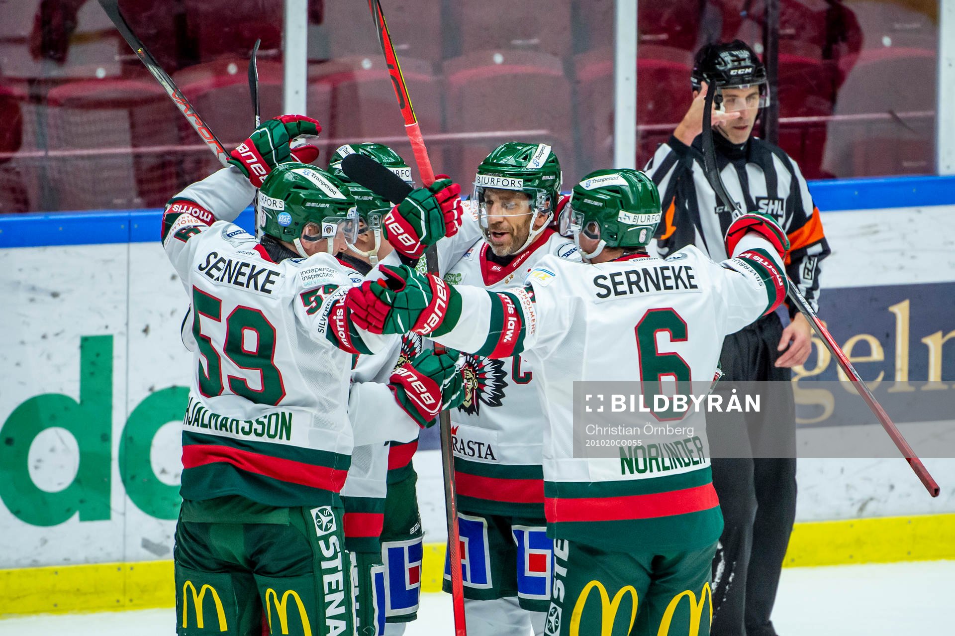Frölundas Joel Lundqvist jublar