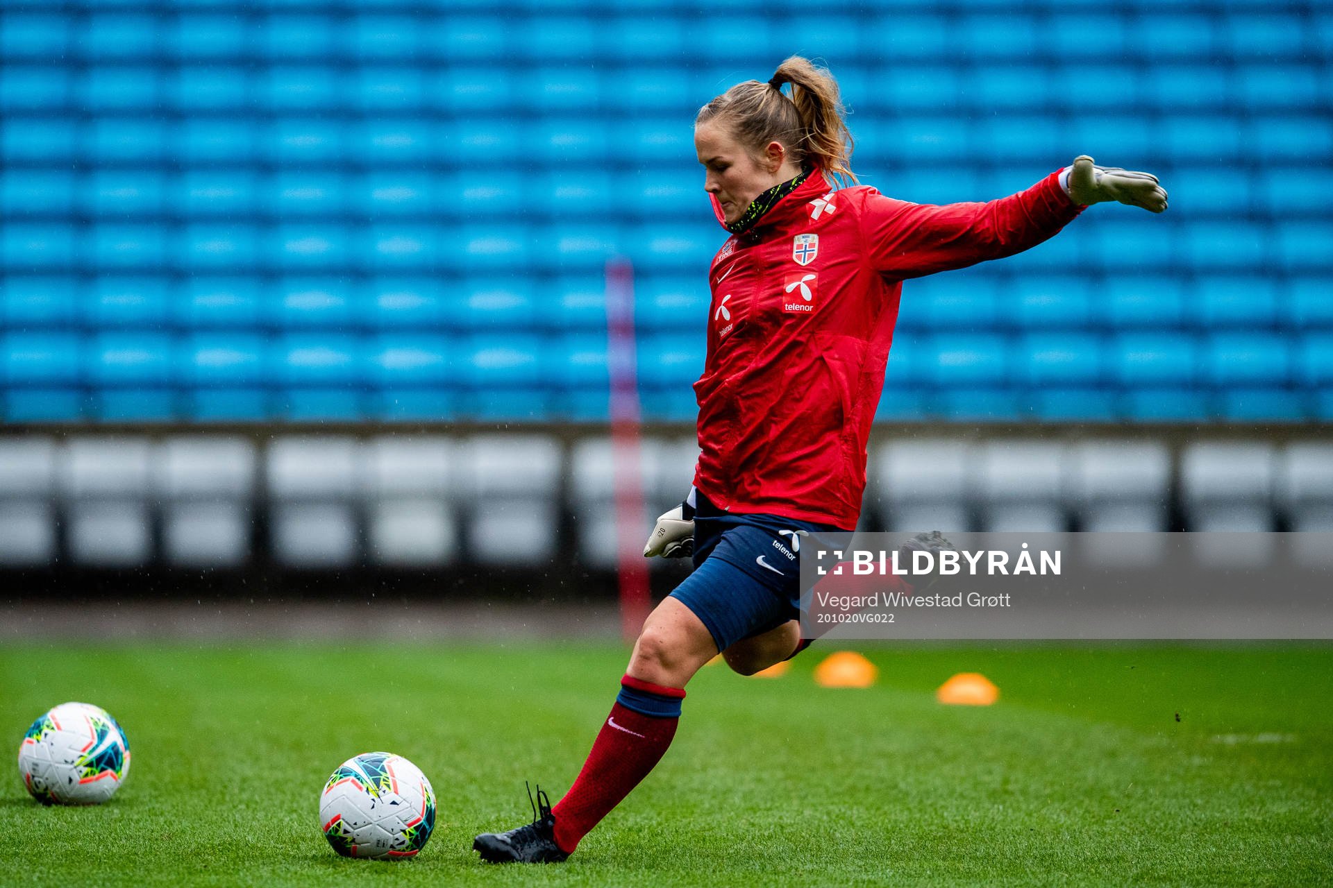 Goalkeeper Oda Marie Bogstad of the Norwegian women’s