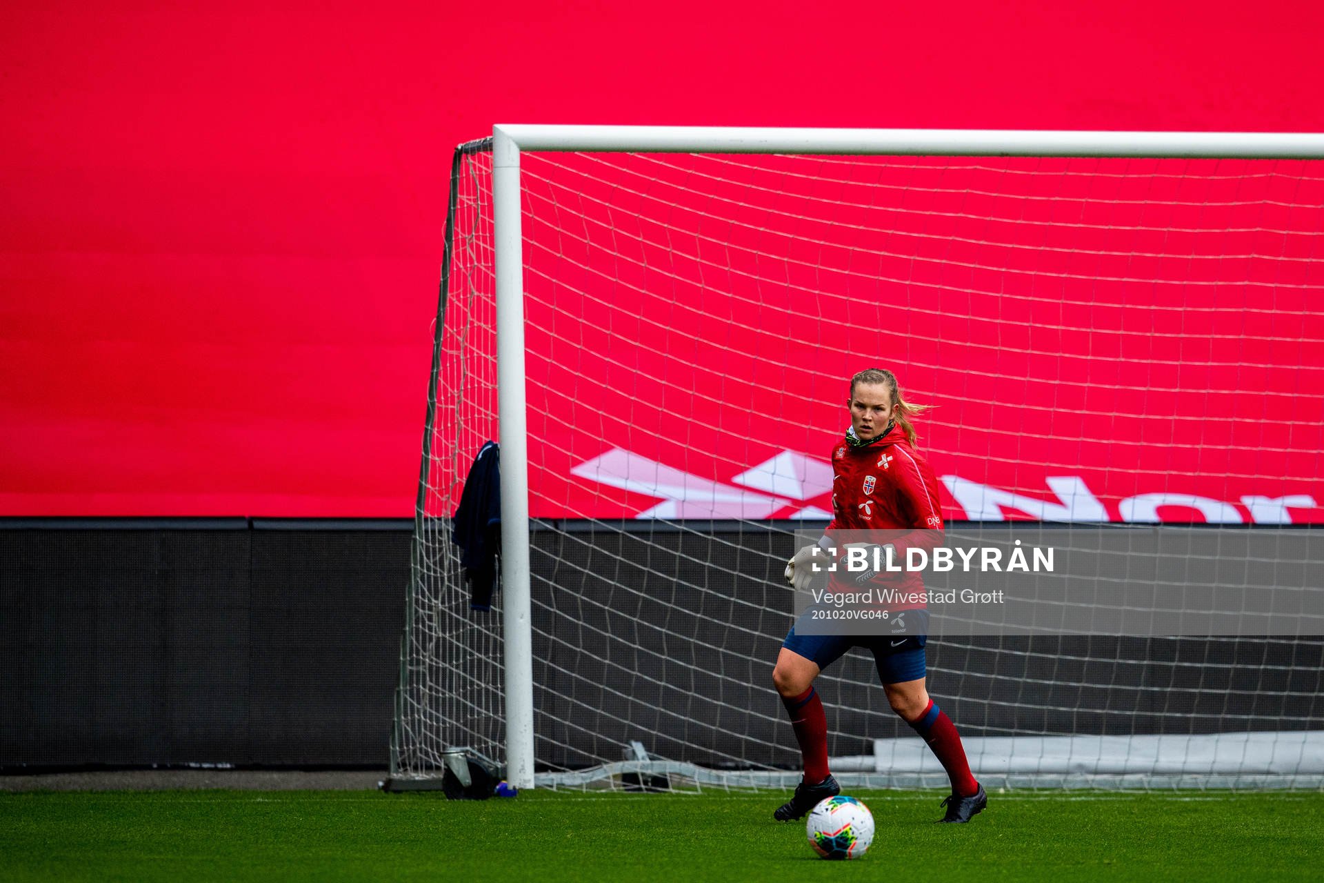Goalkeeper Oda Marie Bogstad of the Norwegian women’s