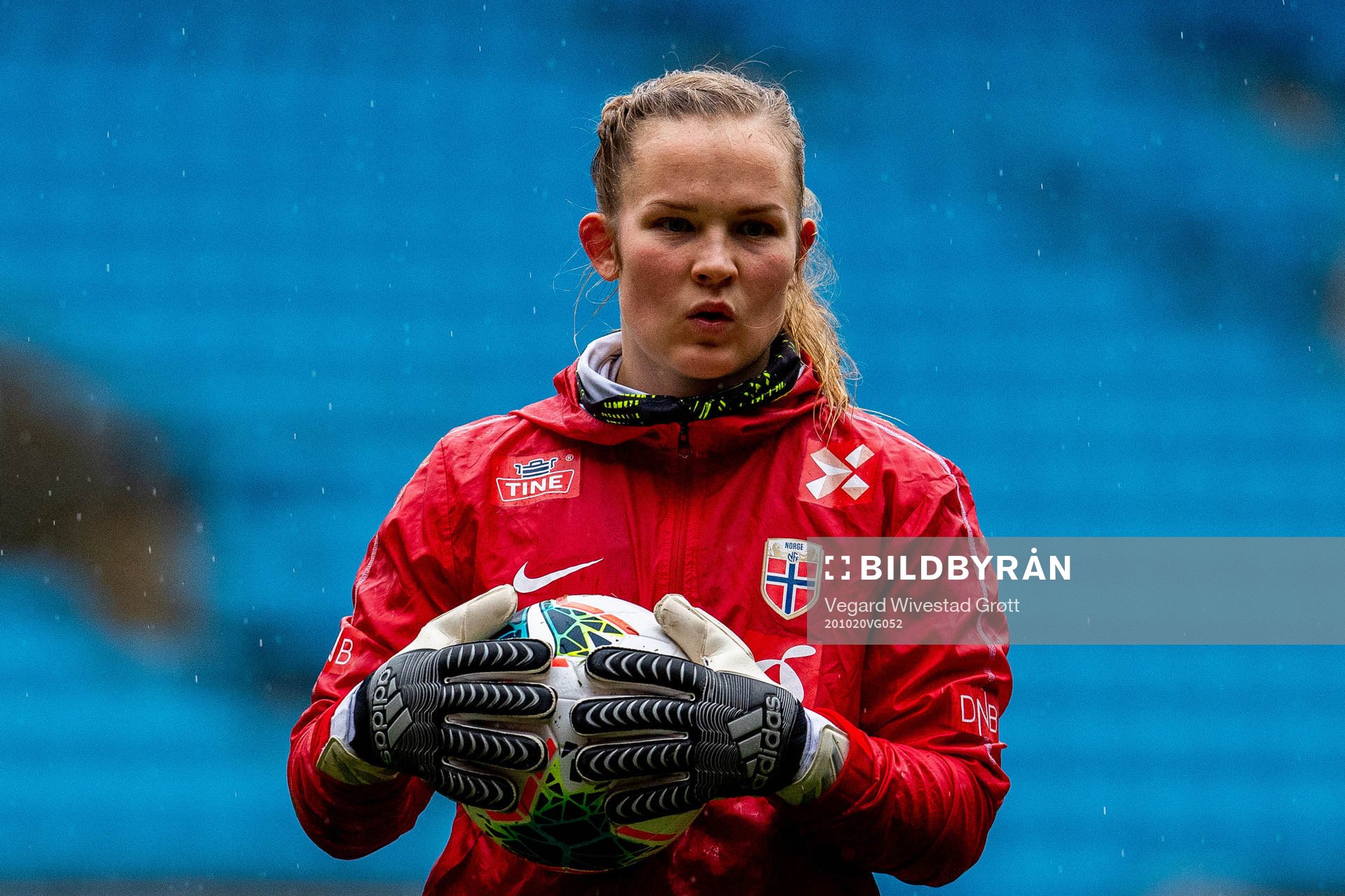 Goalkeeper Oda Marie Bogstad of the Norwegian women’s