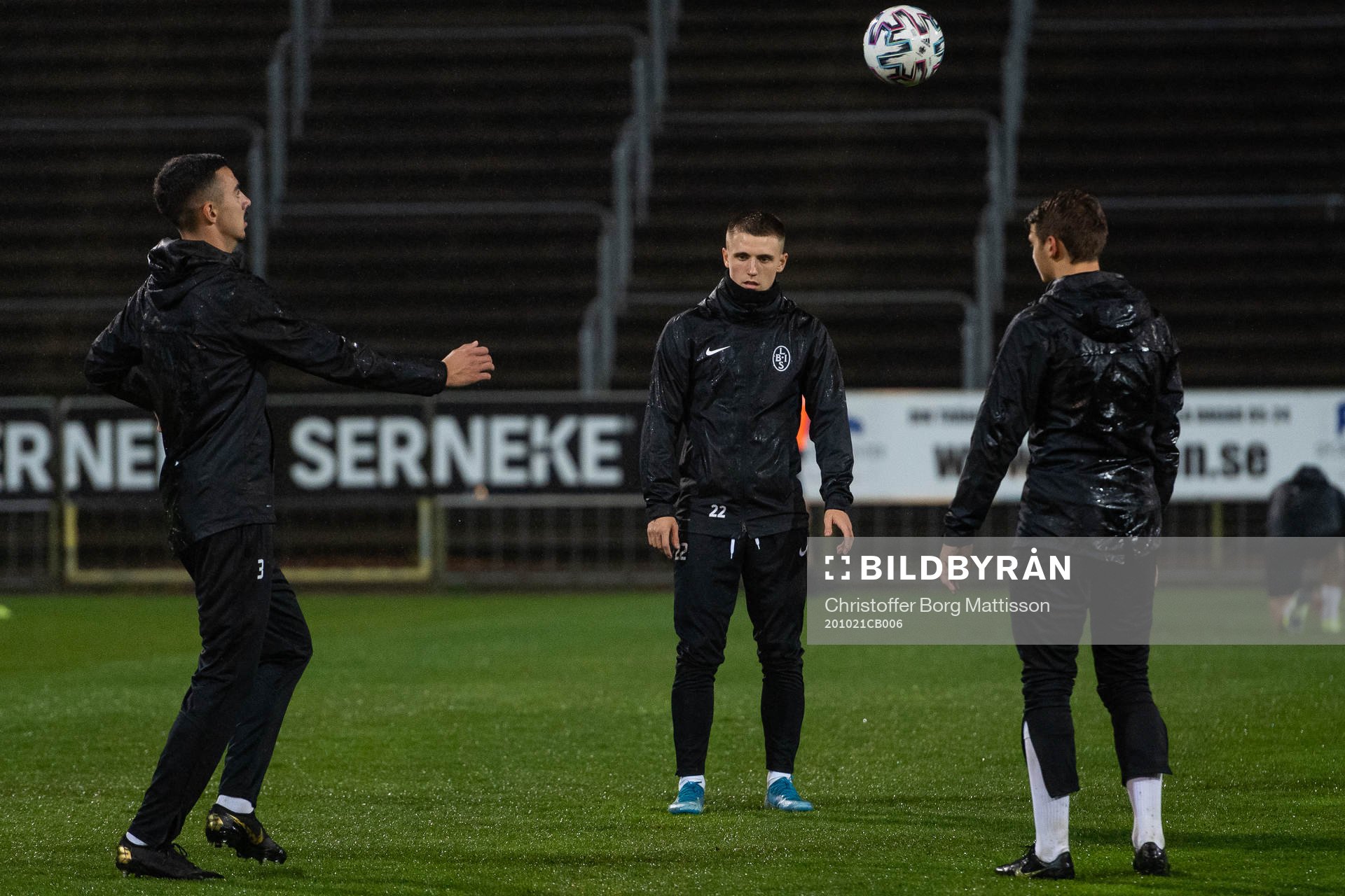 Landskronas Luka Petrovic och Hampus Ferhm