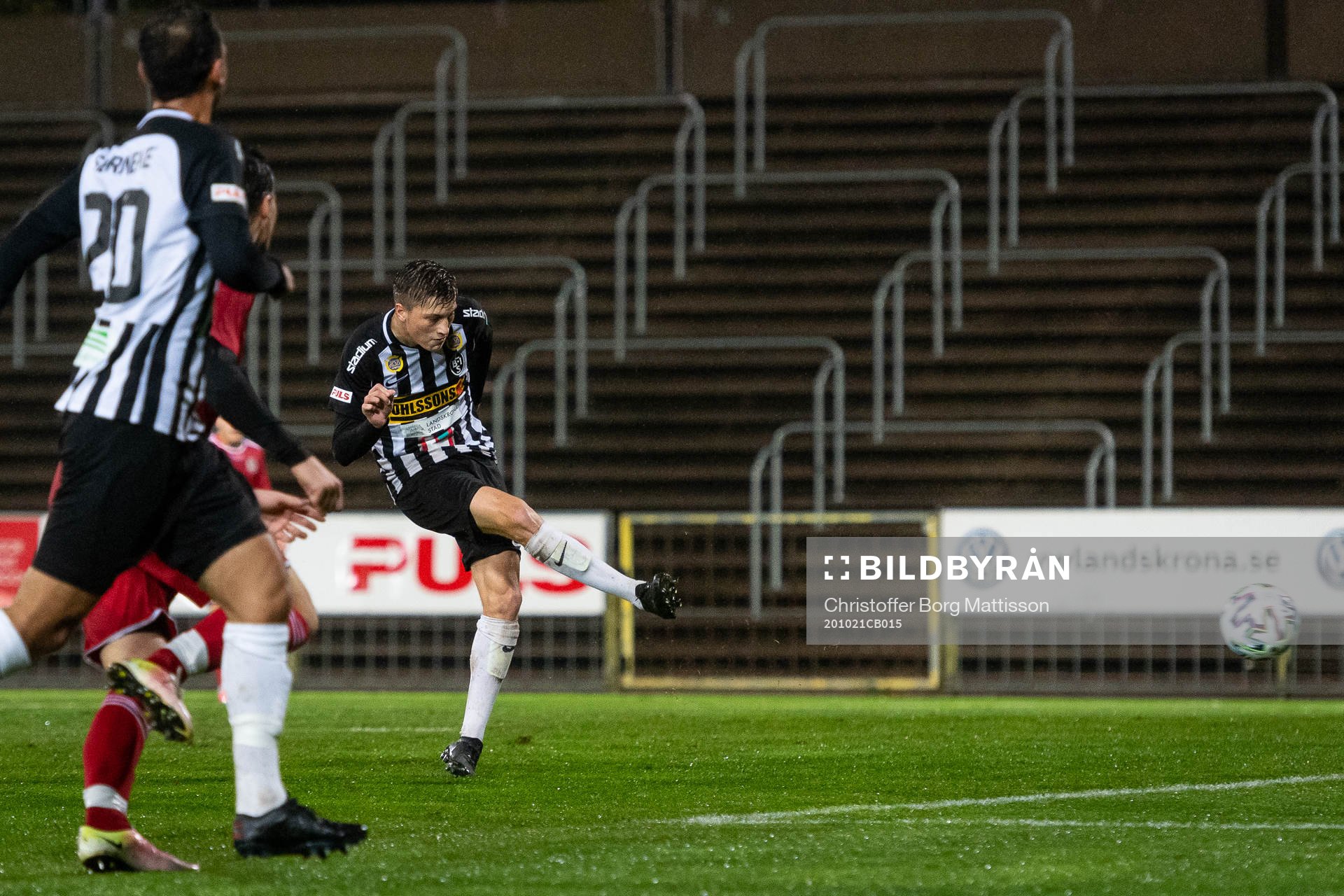 Landskronas Kevin Jensen gör 1-1