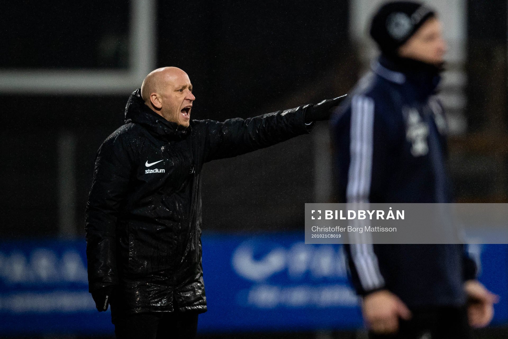 Landskronas tränare Billy Magnusson reagerar