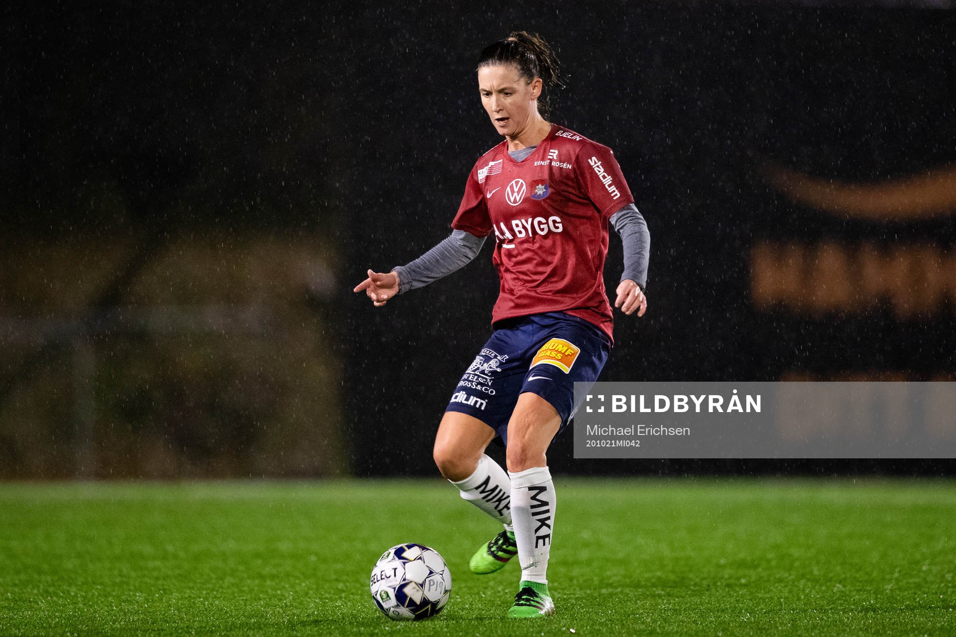 Örgrytes Sofia Skenk under fotbollsmatchen i division 4  mellan Örgryte och IFK Göteborg den 21 oktober 2020 i Göteborg.