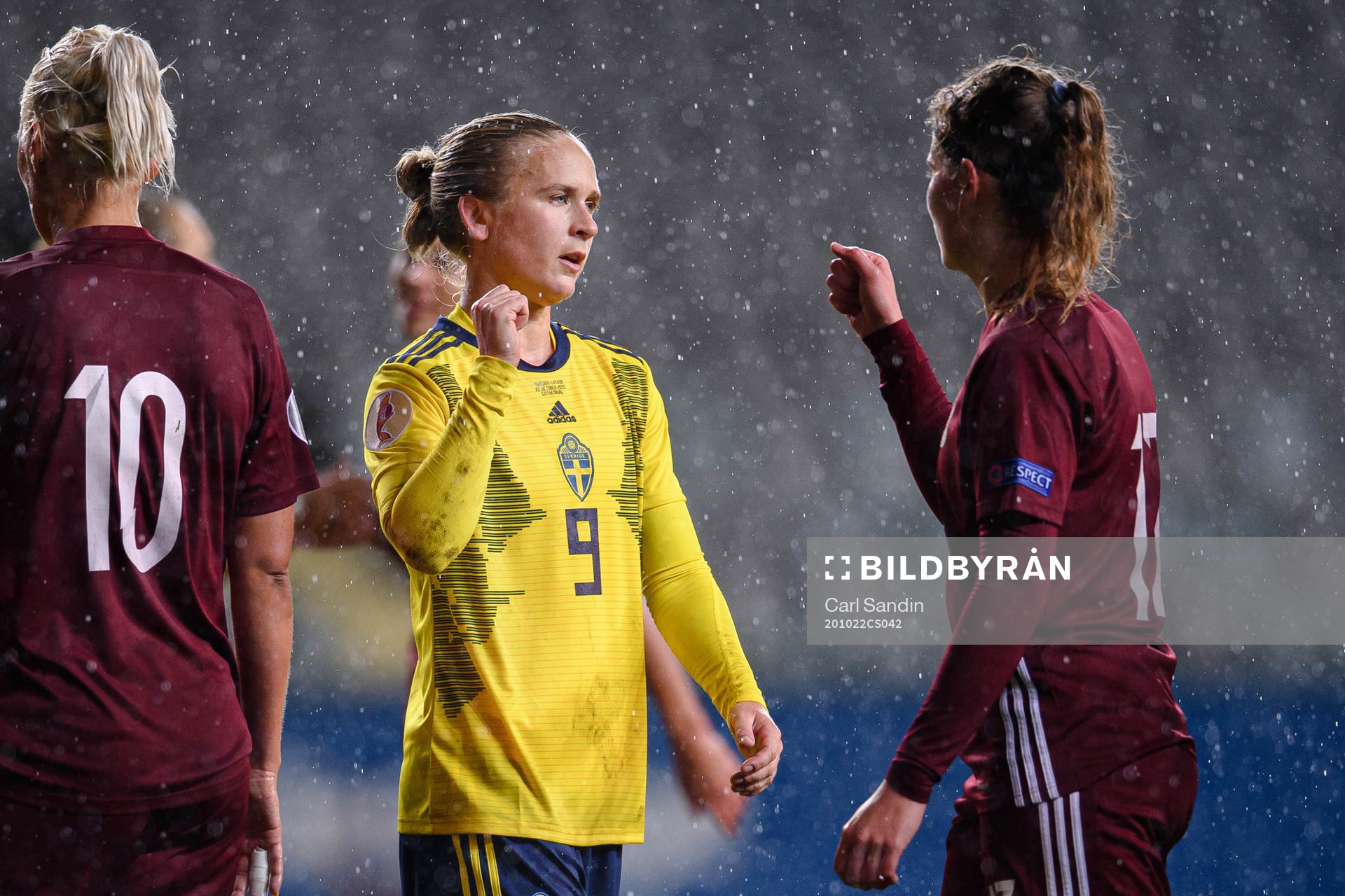 Filippa Curmark of Sweden celebrates