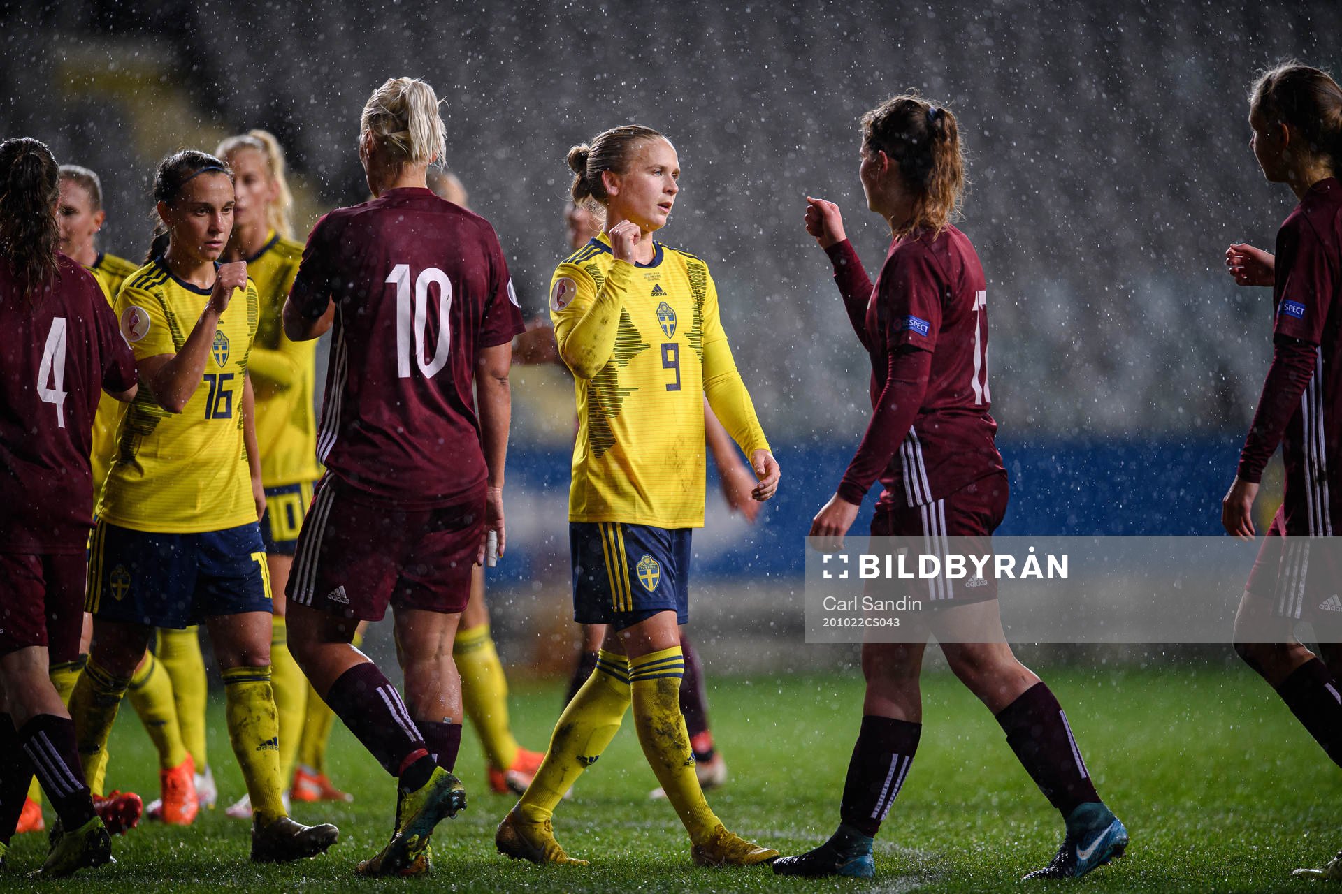 Filippa Curmark of Sweden celebrates