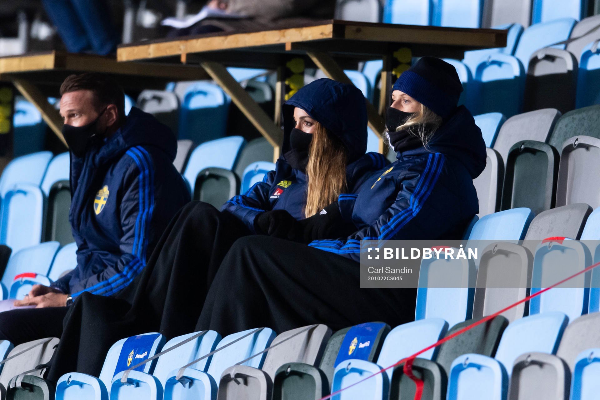 Kosovare Asllani and Stina Blackstenius of Sweden in the