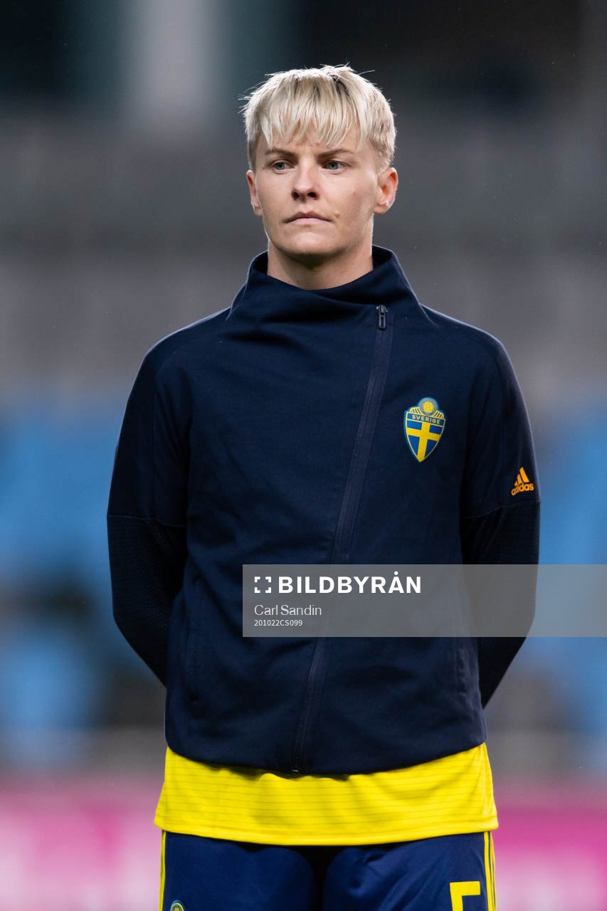 Nilla Fischer of Sweden at lineup