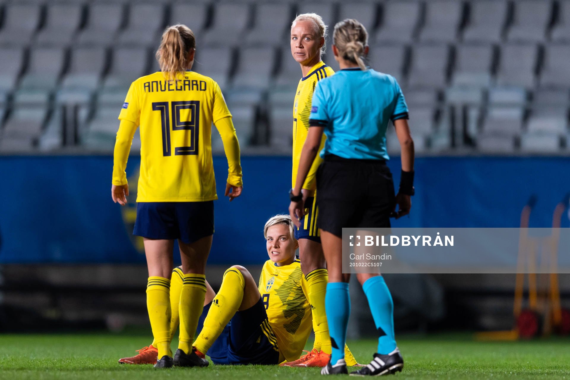 Lina Hurtig and Caroline Seger of Sweden