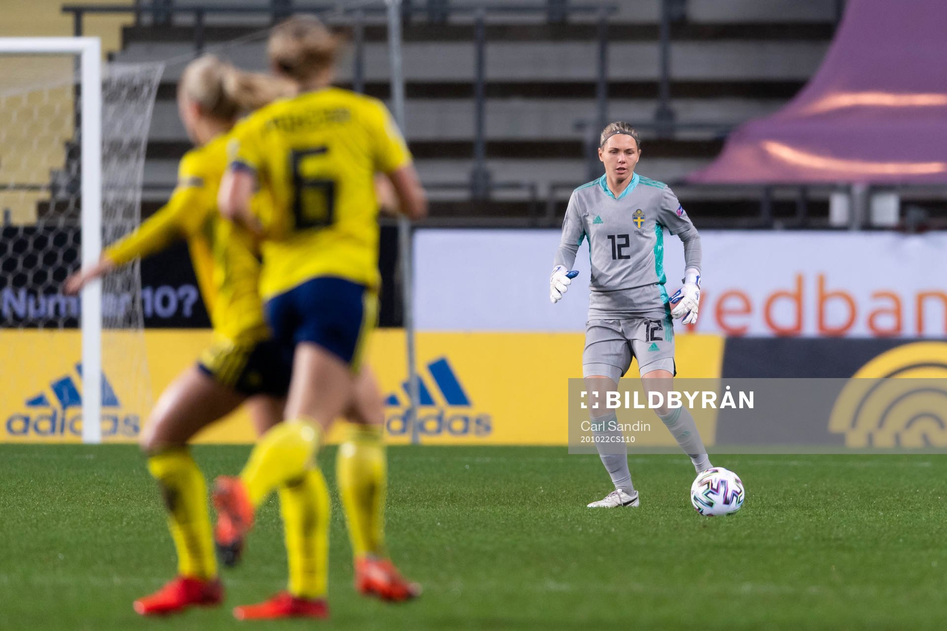 Goalkeeper Jennifer Falk of Sweden