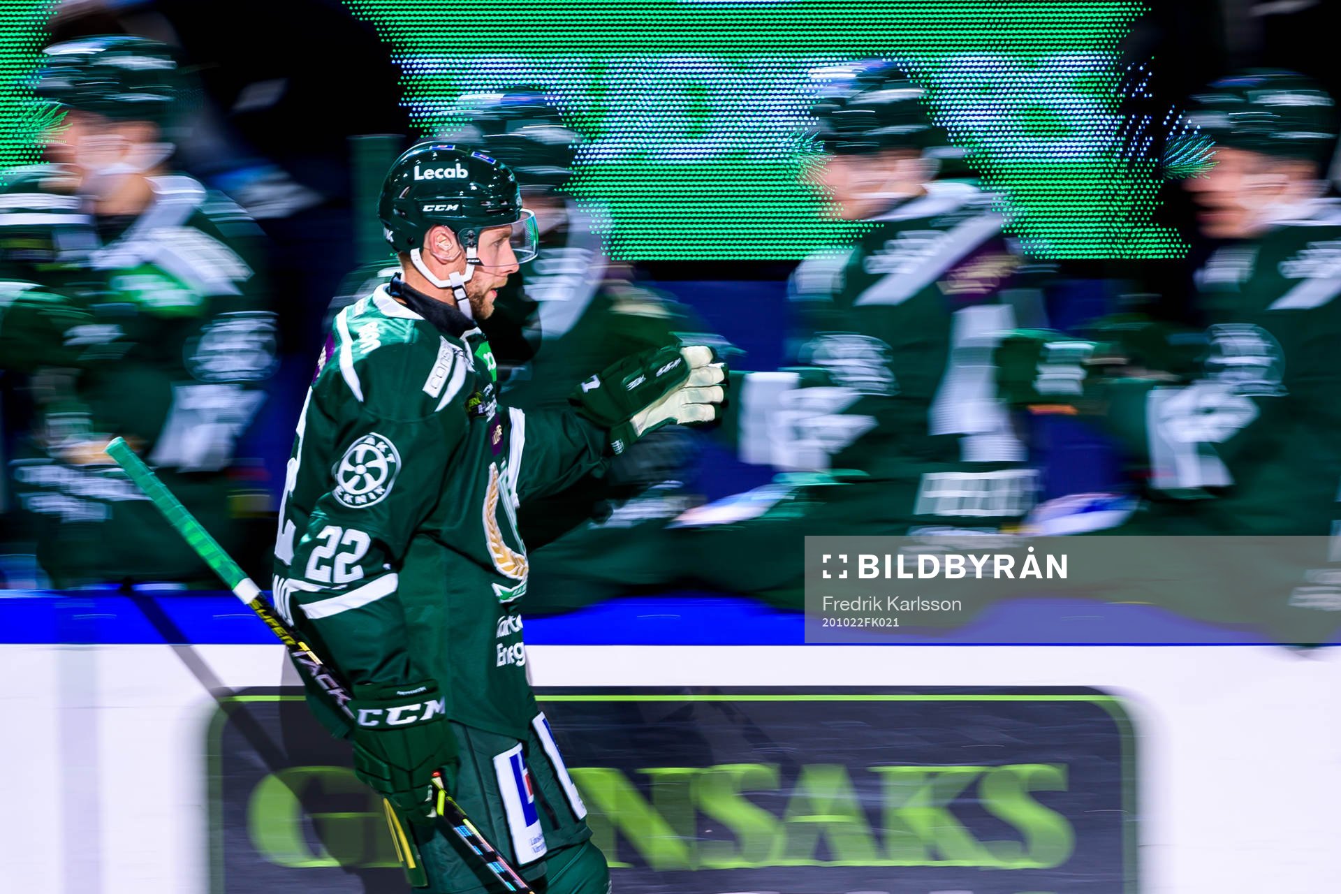 Färjestads Per Åslund jublar