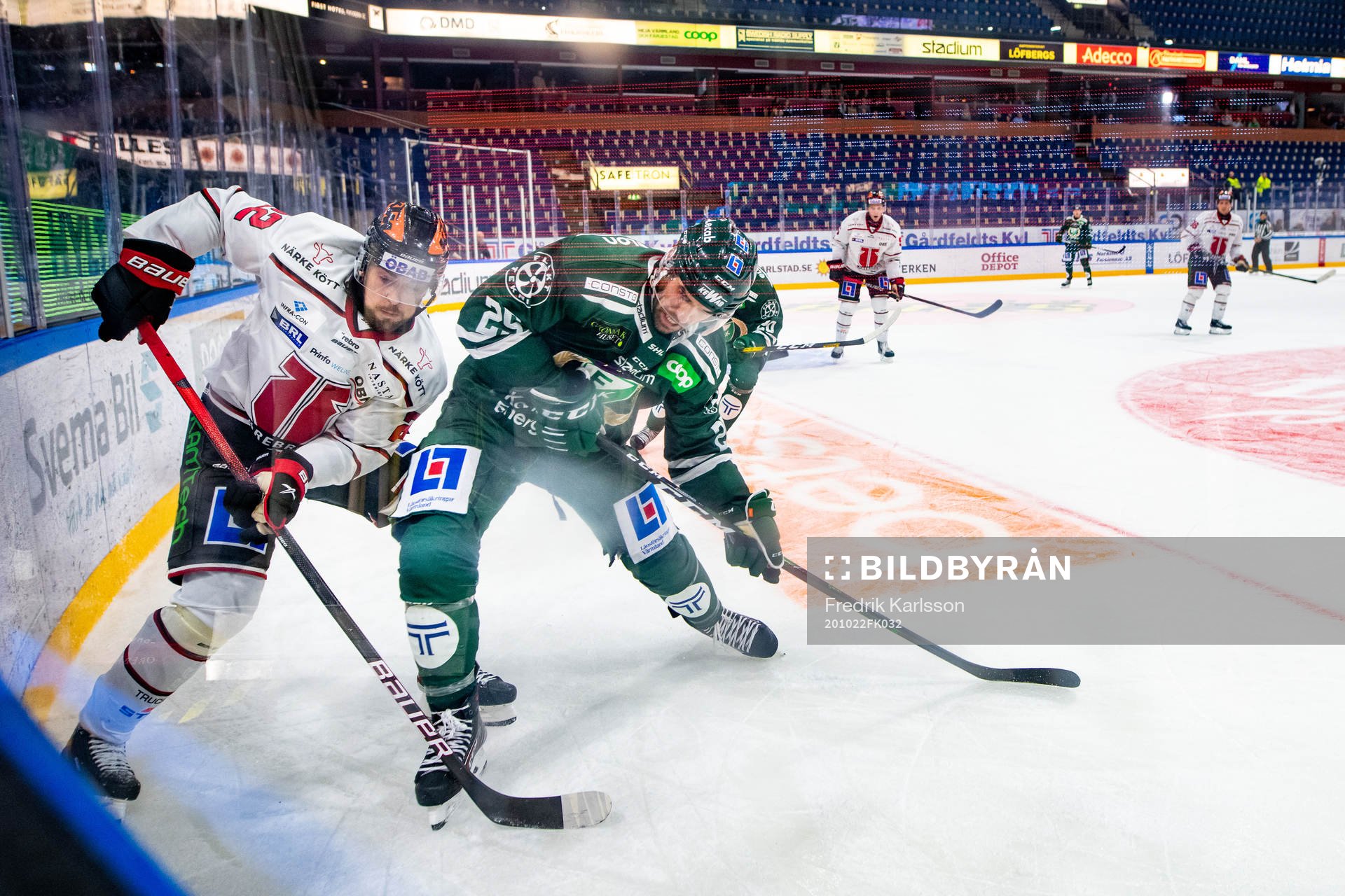 Örebros Jonathan Andersson och Färjestads Martin Johansson