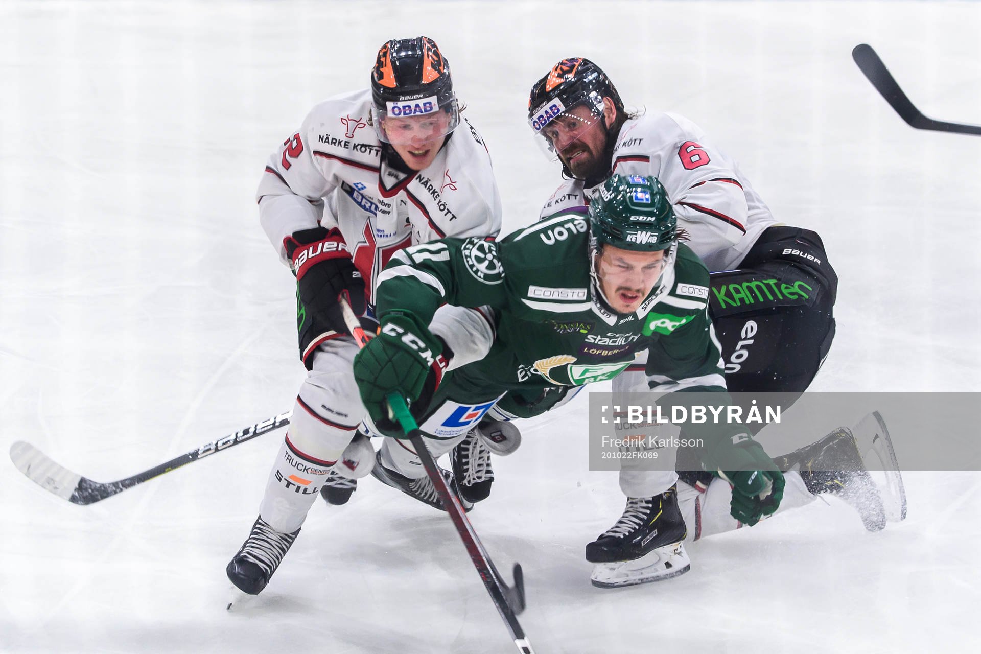 Örebros Robin Salo, Färjestads Joakim Nygård och