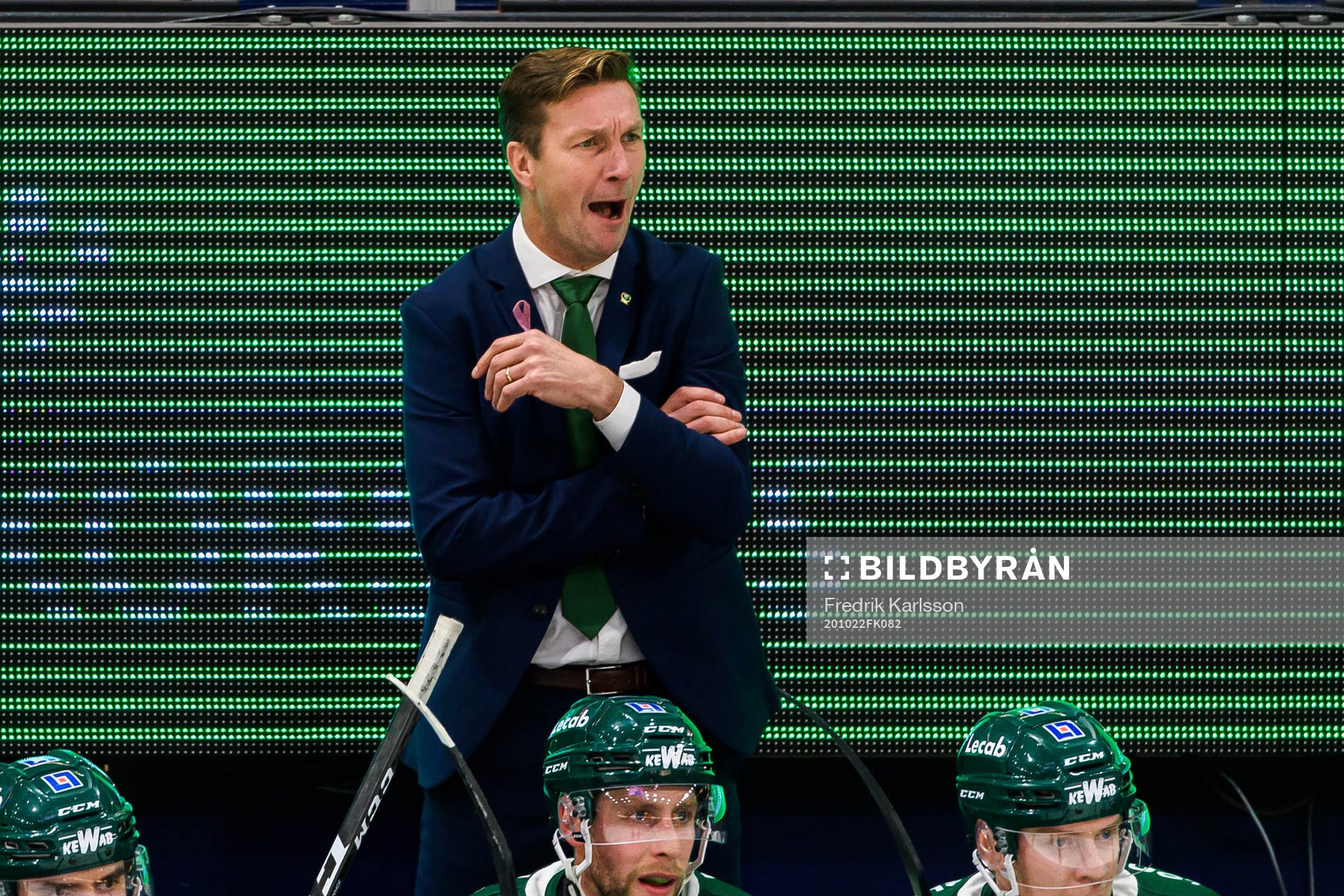 Färjestads huvudtränare Johan Pennerborn
