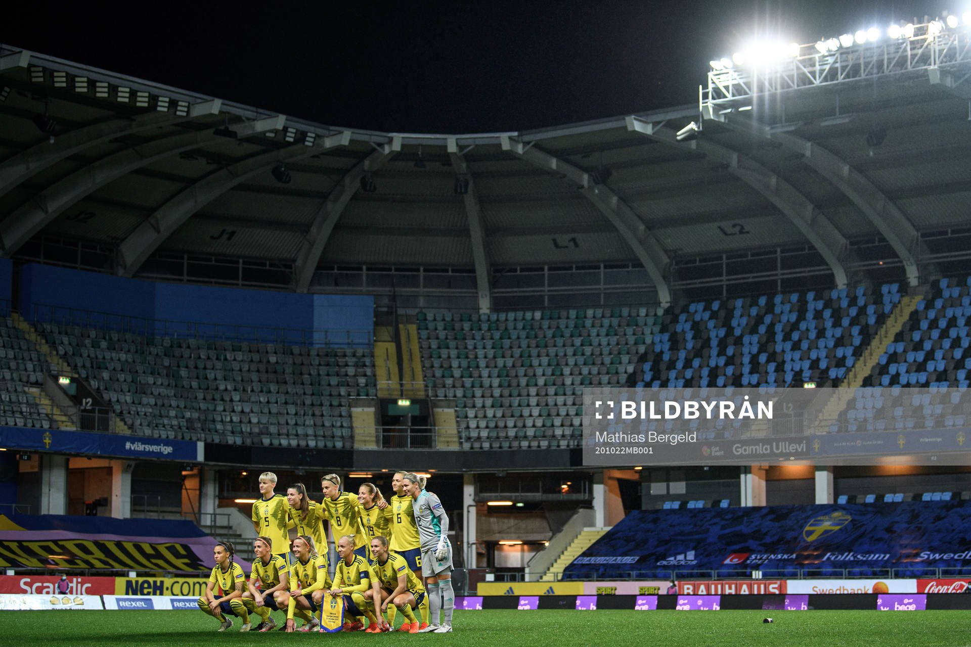 Players of Sweden pose for a team photo