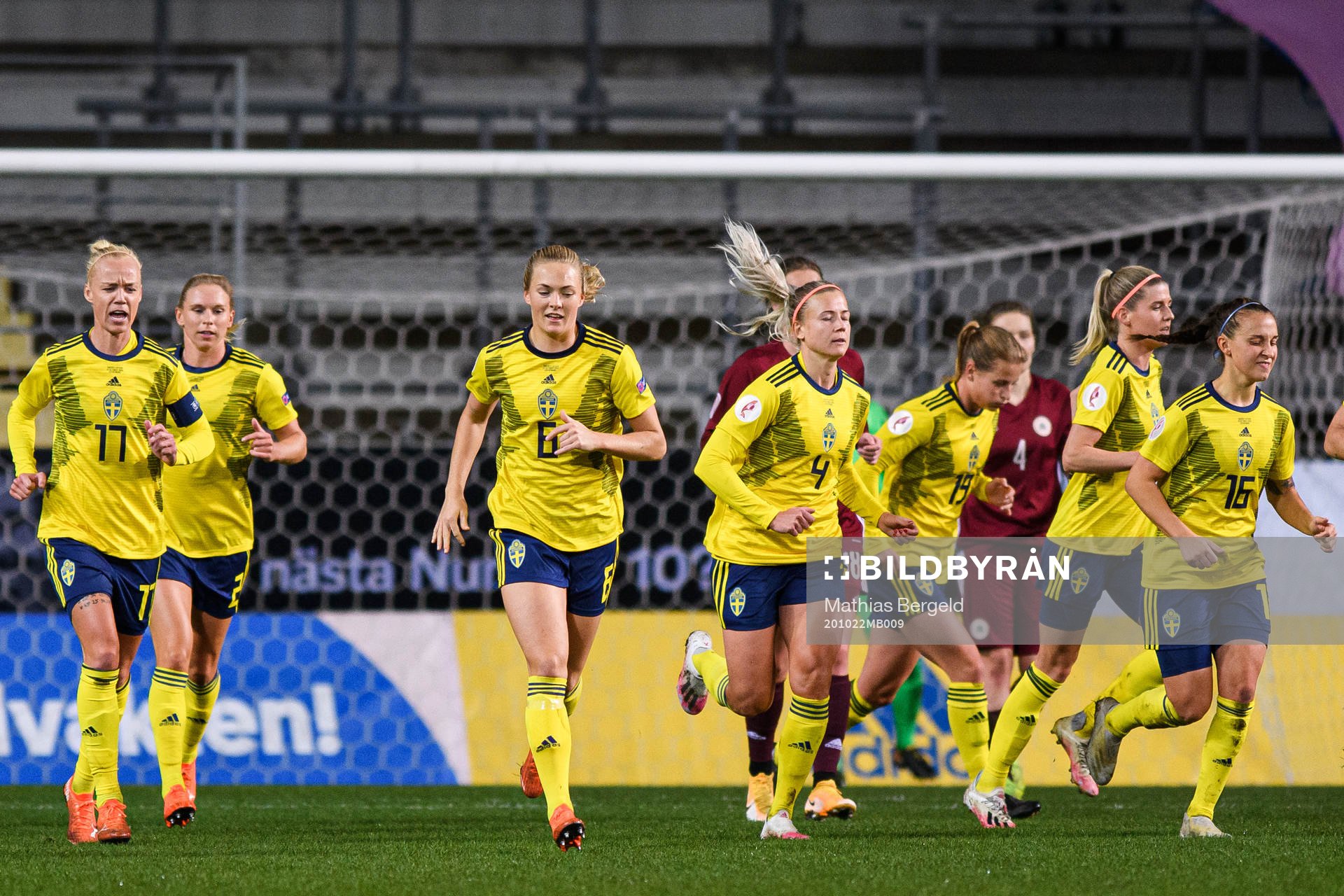 Magdalena Eriksson of Sweden celebrates the 4-0 goal