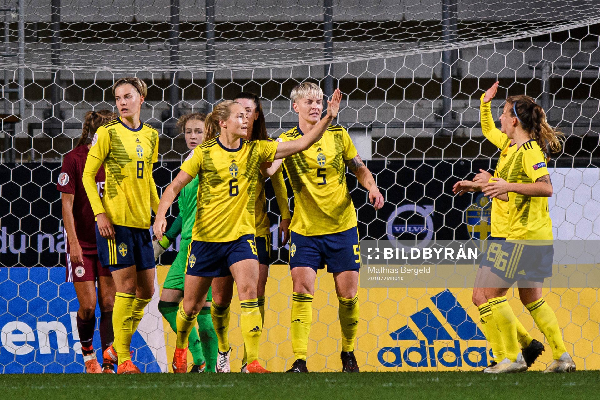 Magdalena Eriksson of Sweden celebrates the 4-0 goal with