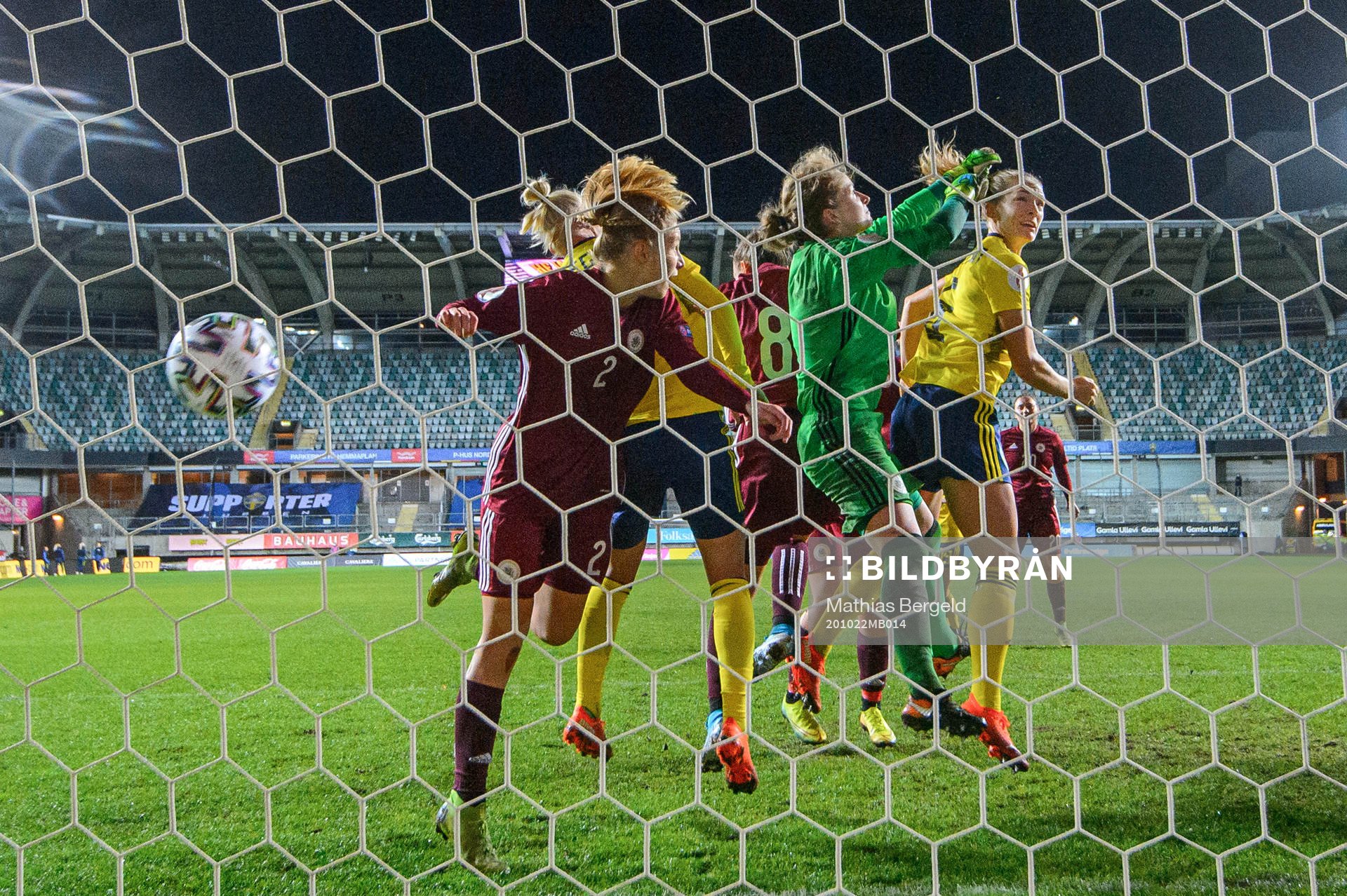Magdalena Eriksson of Sweden scores the 4-0 goal