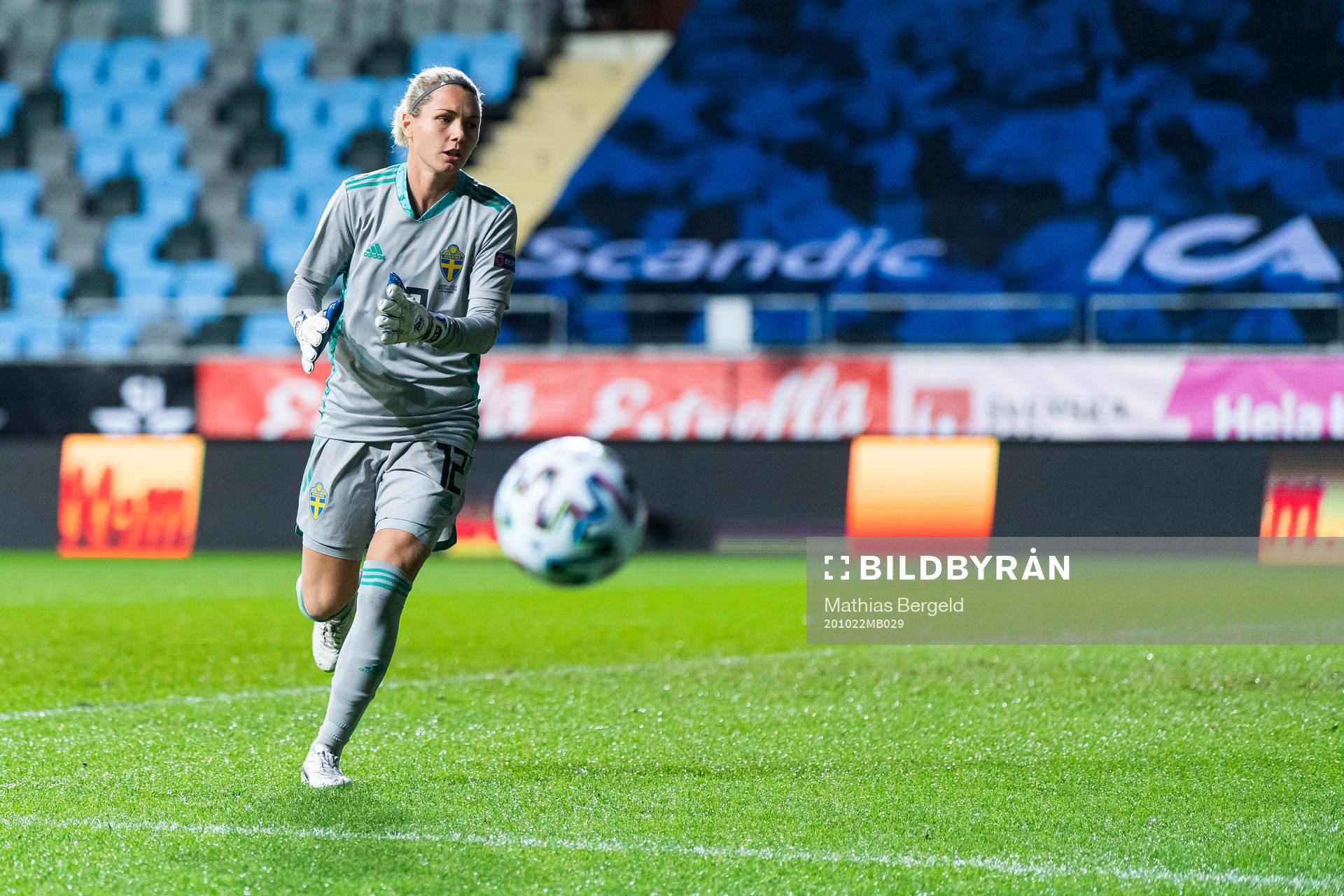 Goalkeeper Jennifer Falk of Sweden