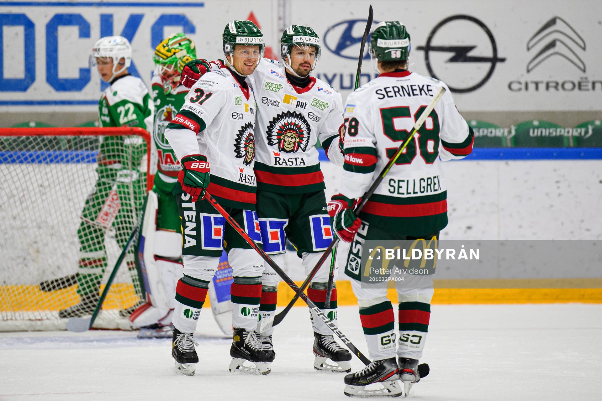 Frölundas Nicklas Lasu, Patrik Carlsson och Jesper