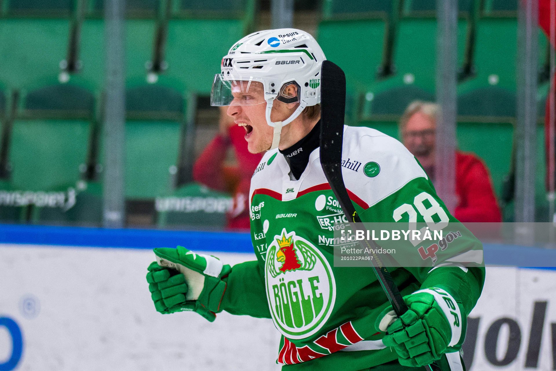 Rögles Anton Bengtsson jublar