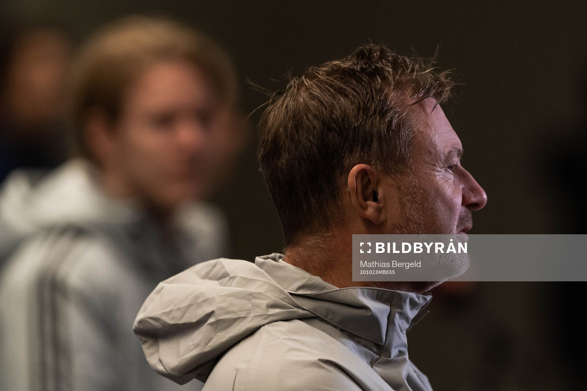 Peter Gerhardsson, head coach, is interviewed