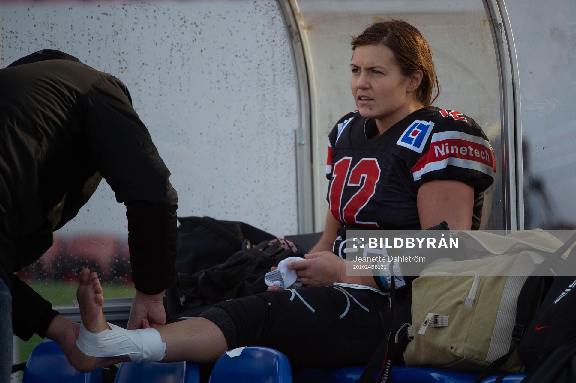 Carlstad Crusaders Karin Ullén med skada