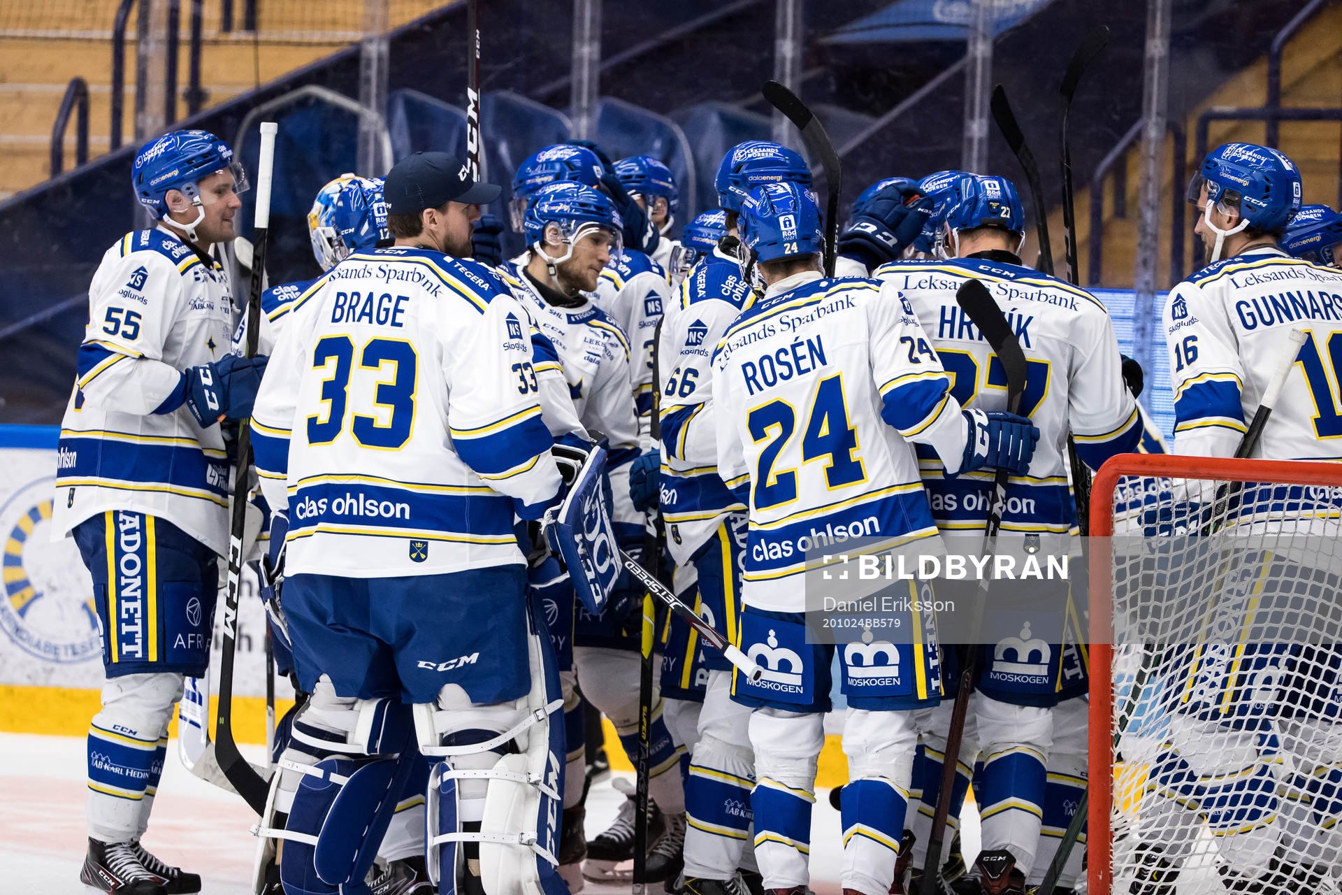 Leksands spelarna jublar
