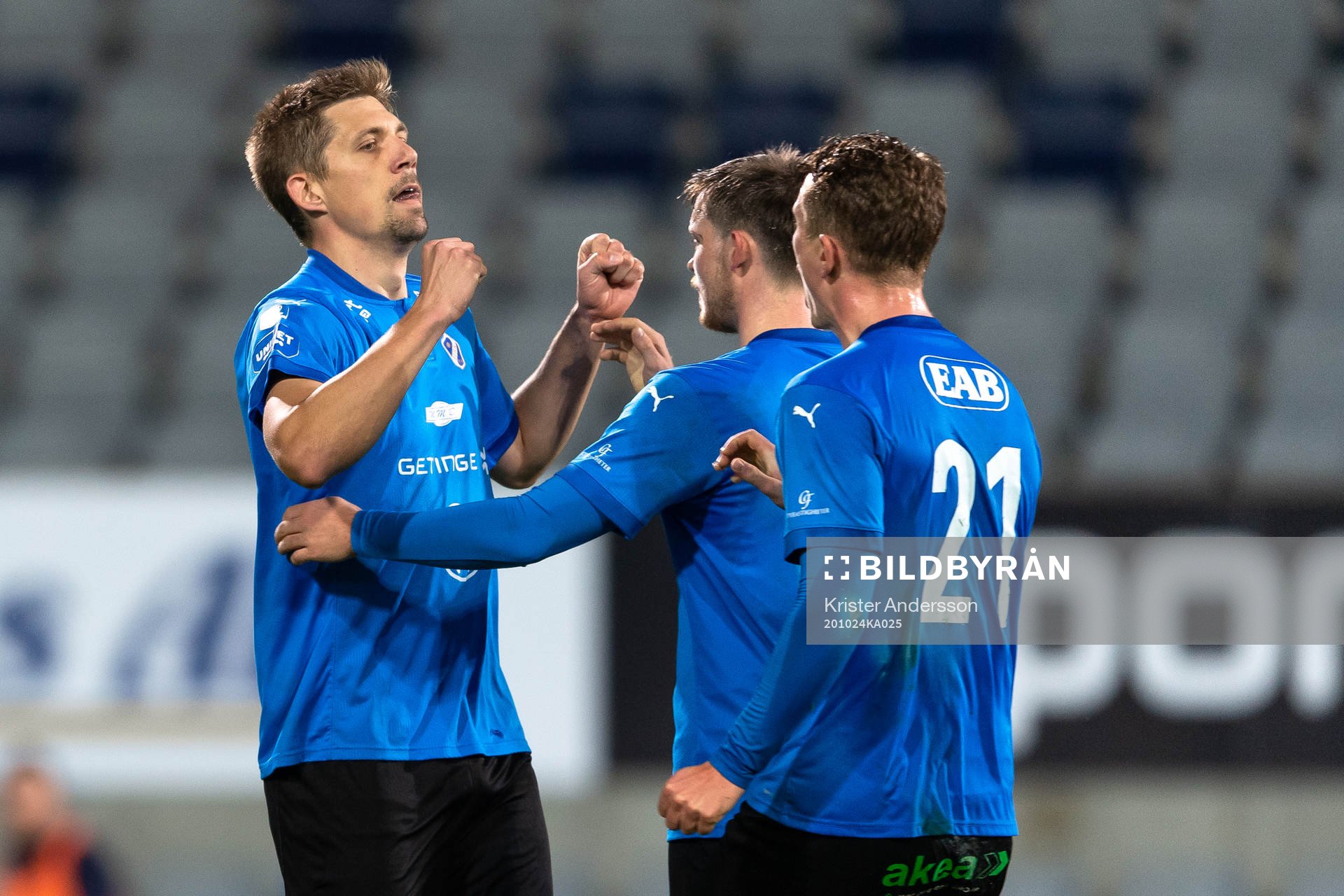 Halmstads Mikael Boman jublar