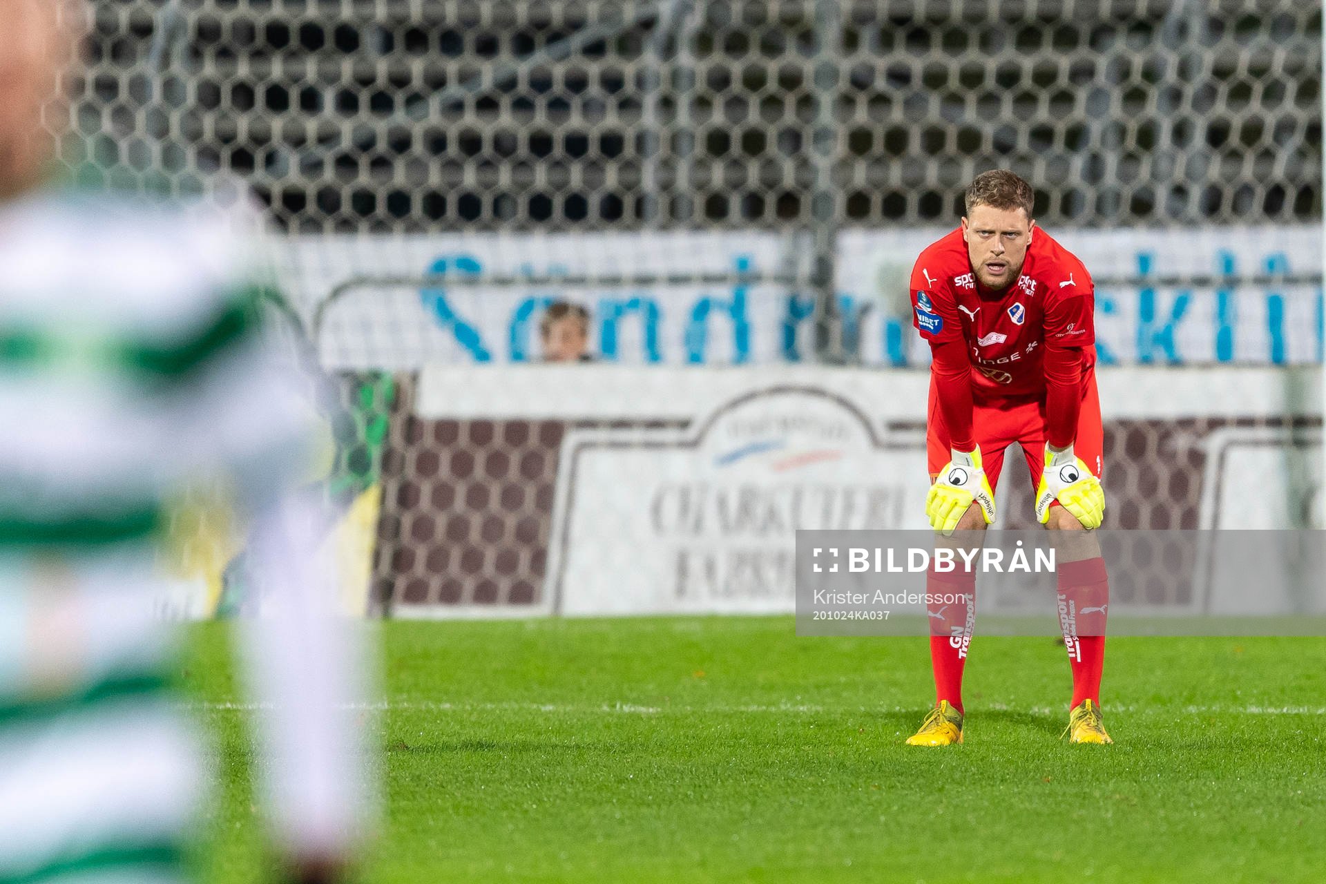 Halmstads målvakt Malkolm Nilsson Säfqvist