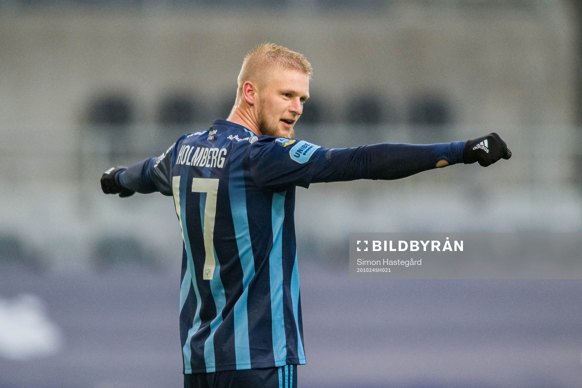 Djurgårdens Kalle Holmberg jublar
