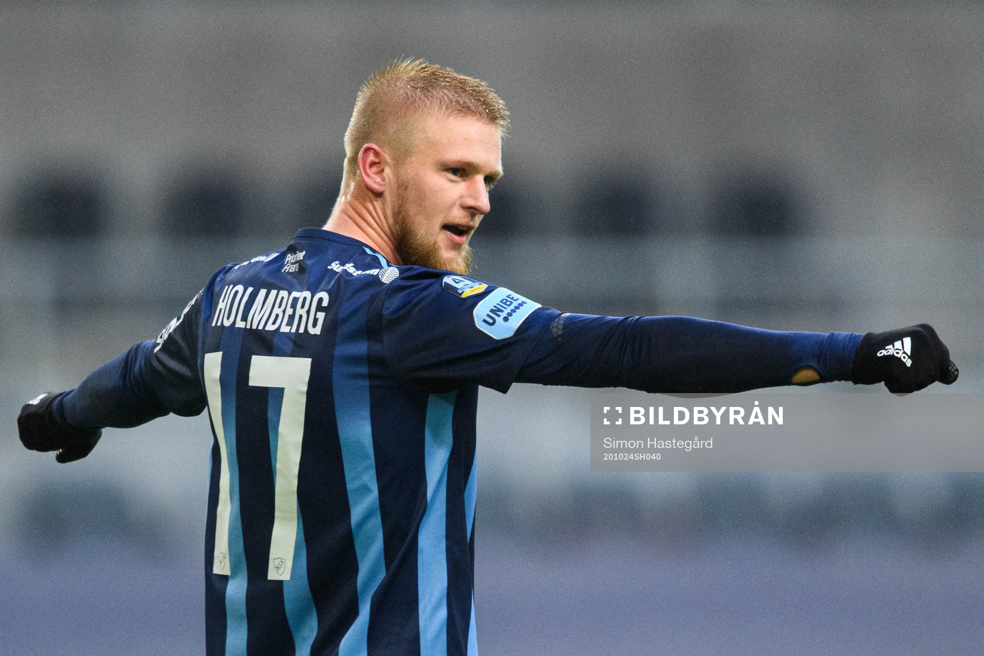 Djurgårdens Kalle Holmberg jublar