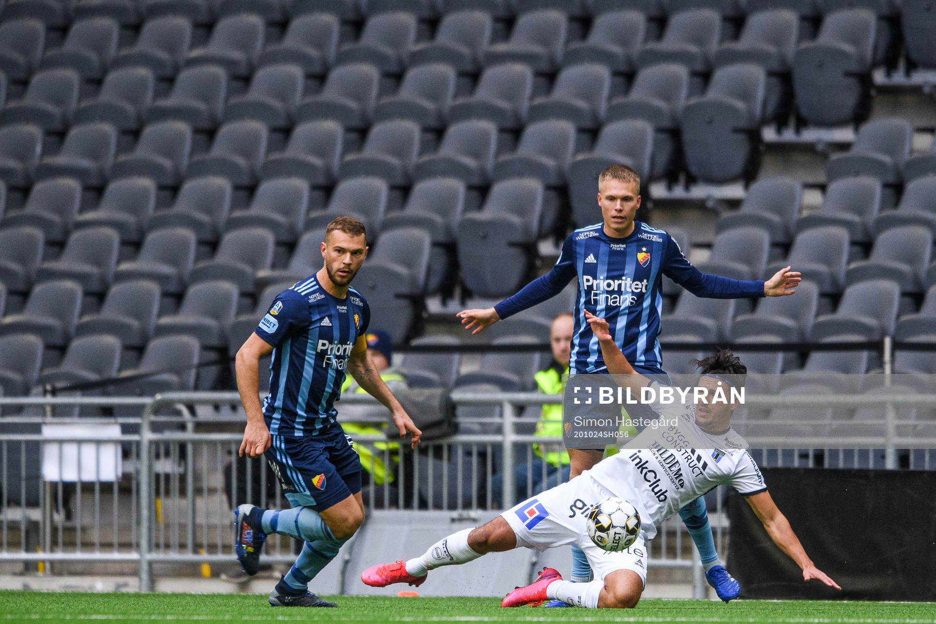 Djurgårdens Jesper Karlström och Jonathan Augustinsson i