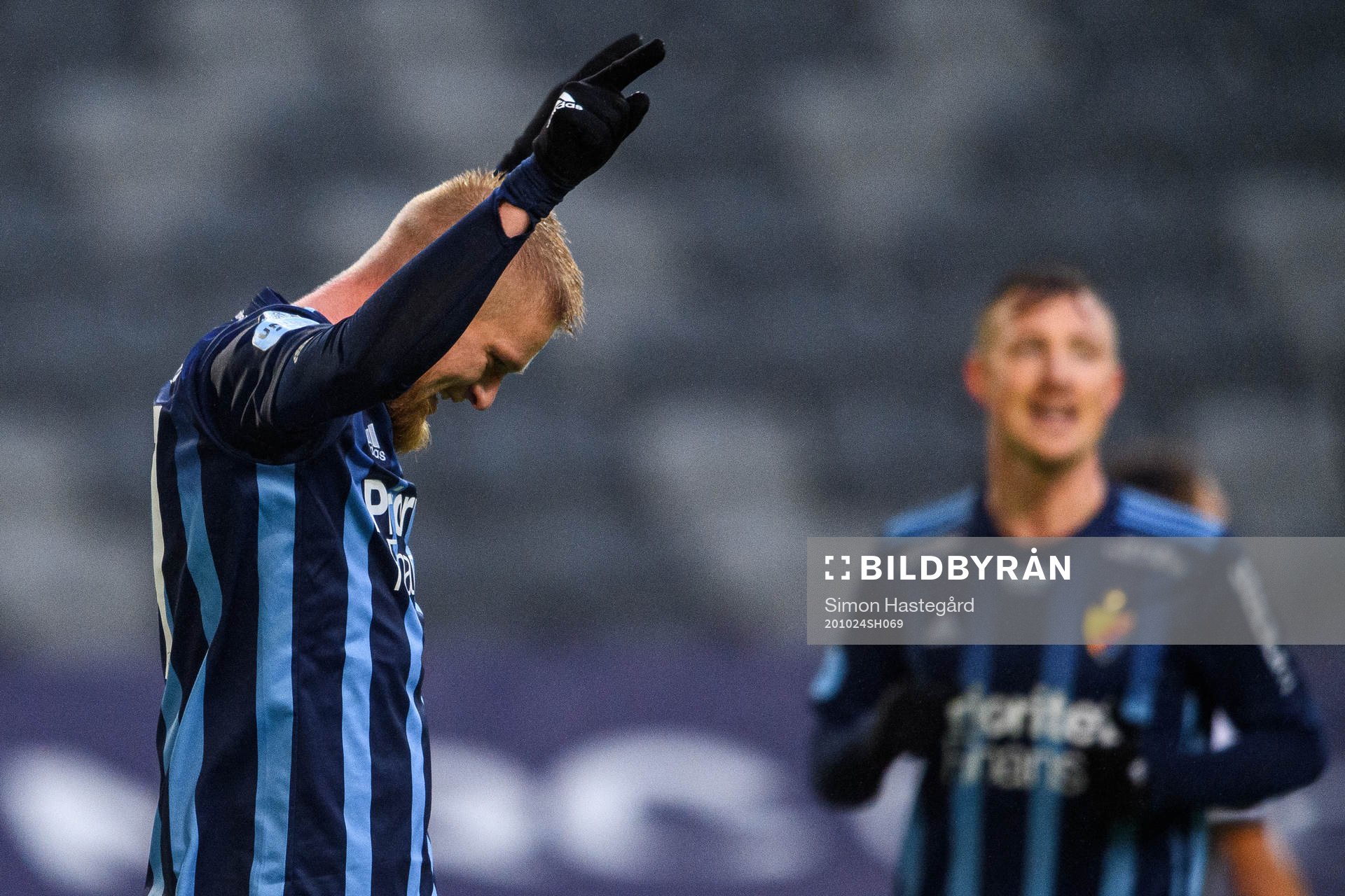 Djurgårdens Kalle Holmberg jublar