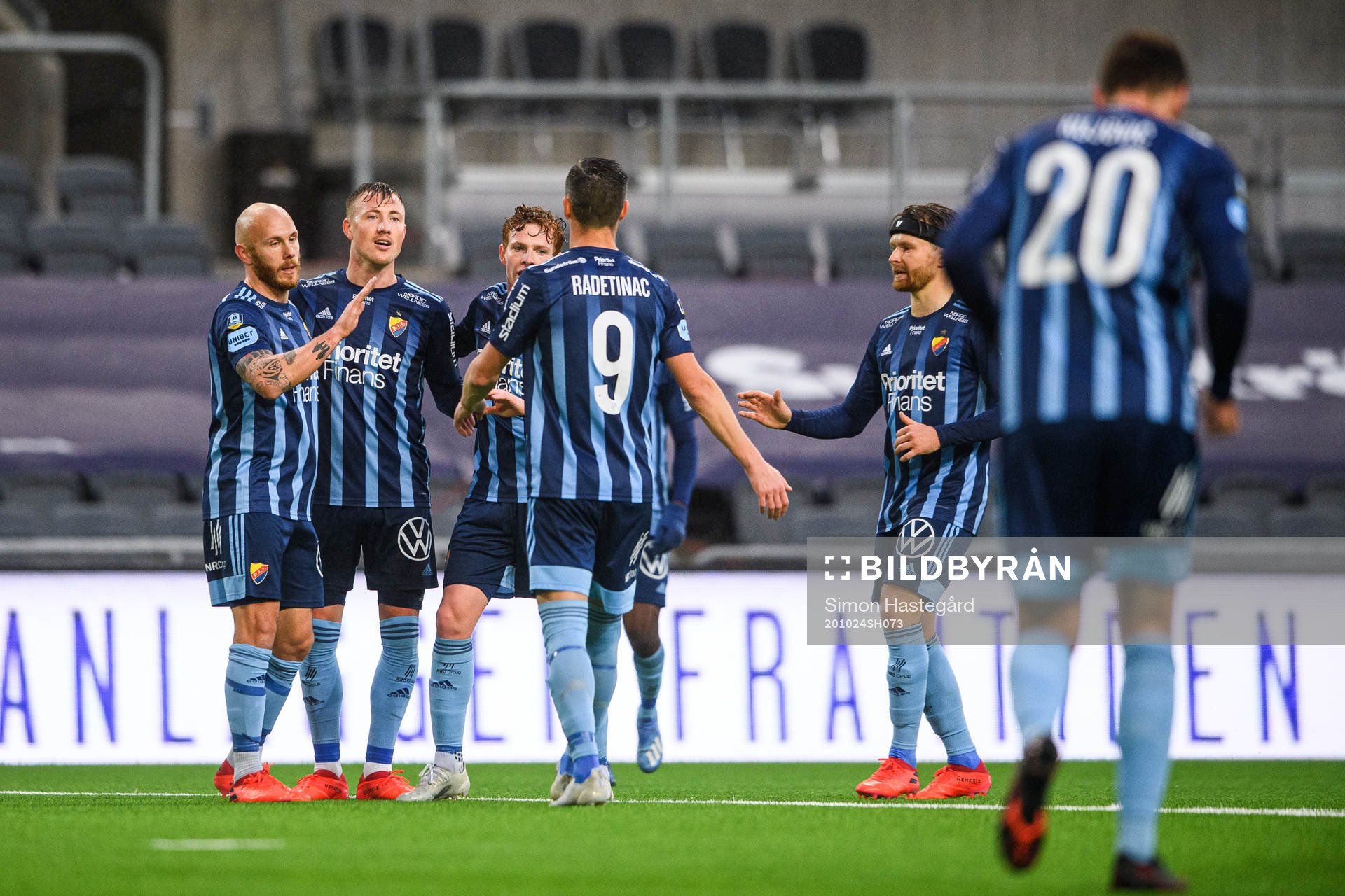 Djurgårdens spelare jublar