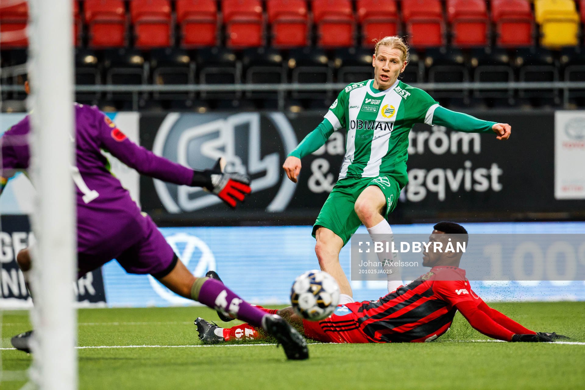 Hammarbys Gustav Ludwigson mot Östersunds Kalpi Wilfried