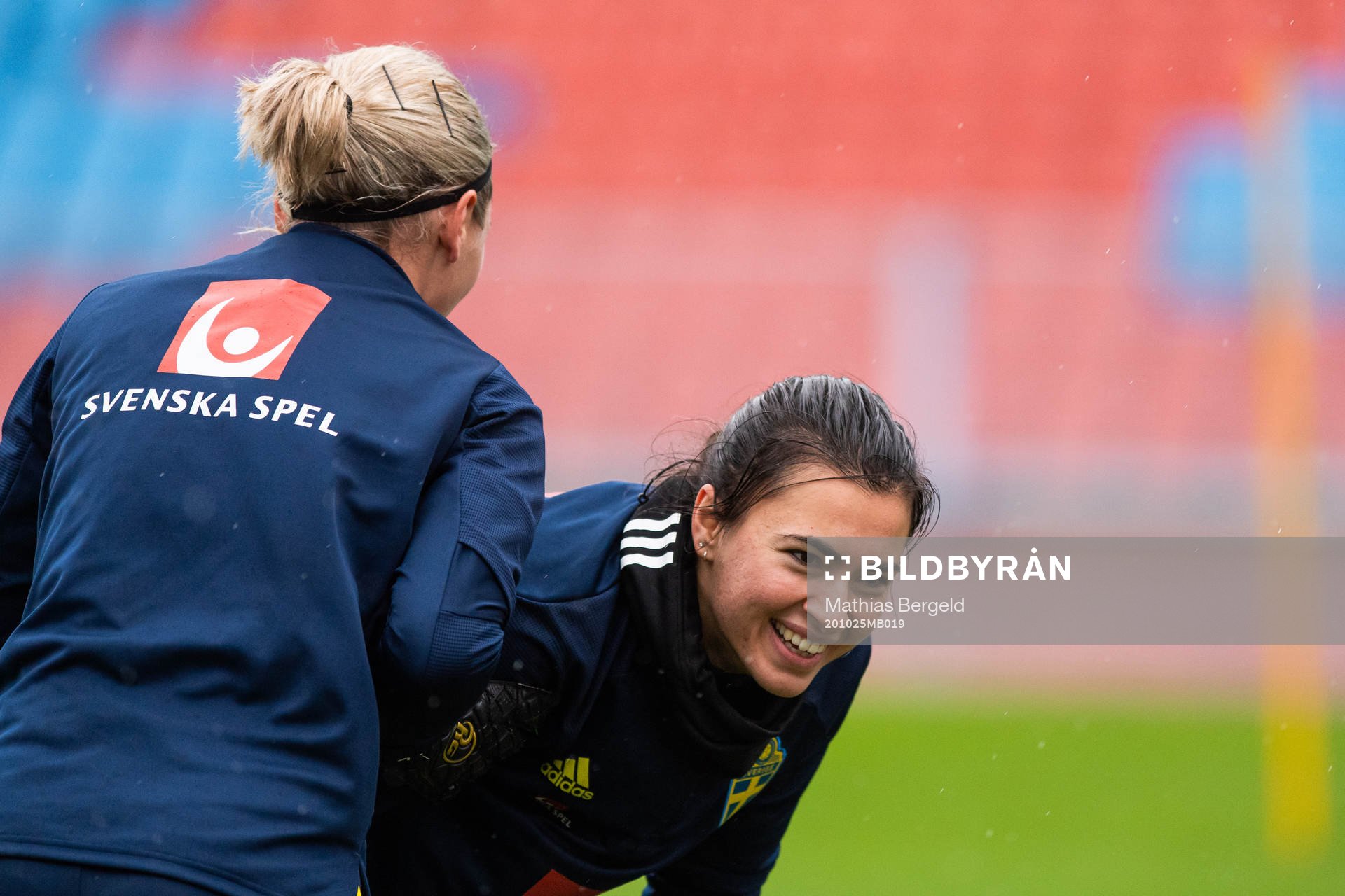 Goalkeeper Jennifer Falk and goalkeeper Zecira Musovic